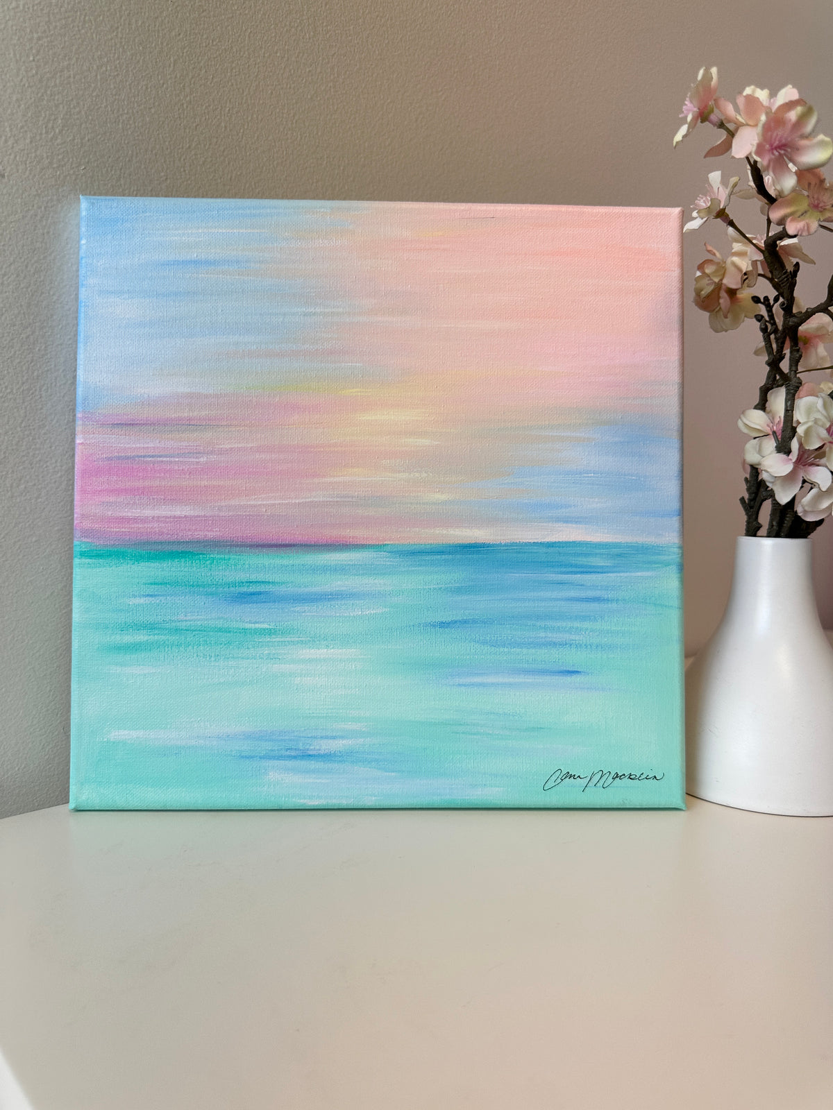 Recovered | Original Abstract Landscape Painting on Canvas | 12x12