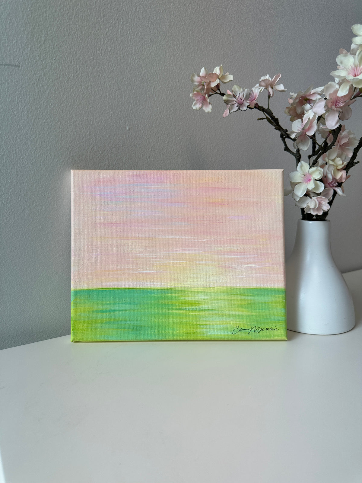 More To Come | Original Abstract Landscape Painting on Canvas | 8x10