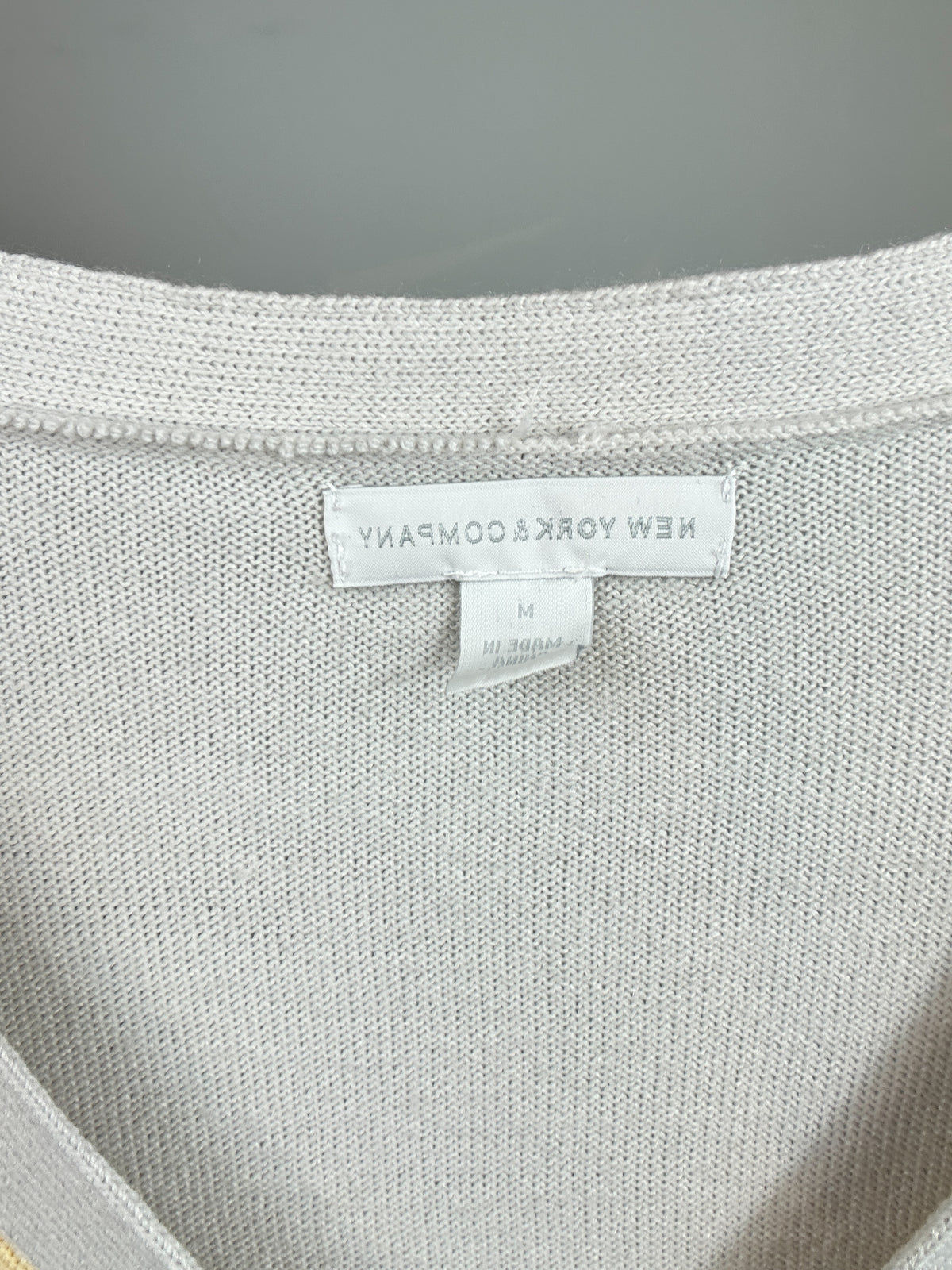 Y2K New York & Company Argyle Plaid V-neck Sweater