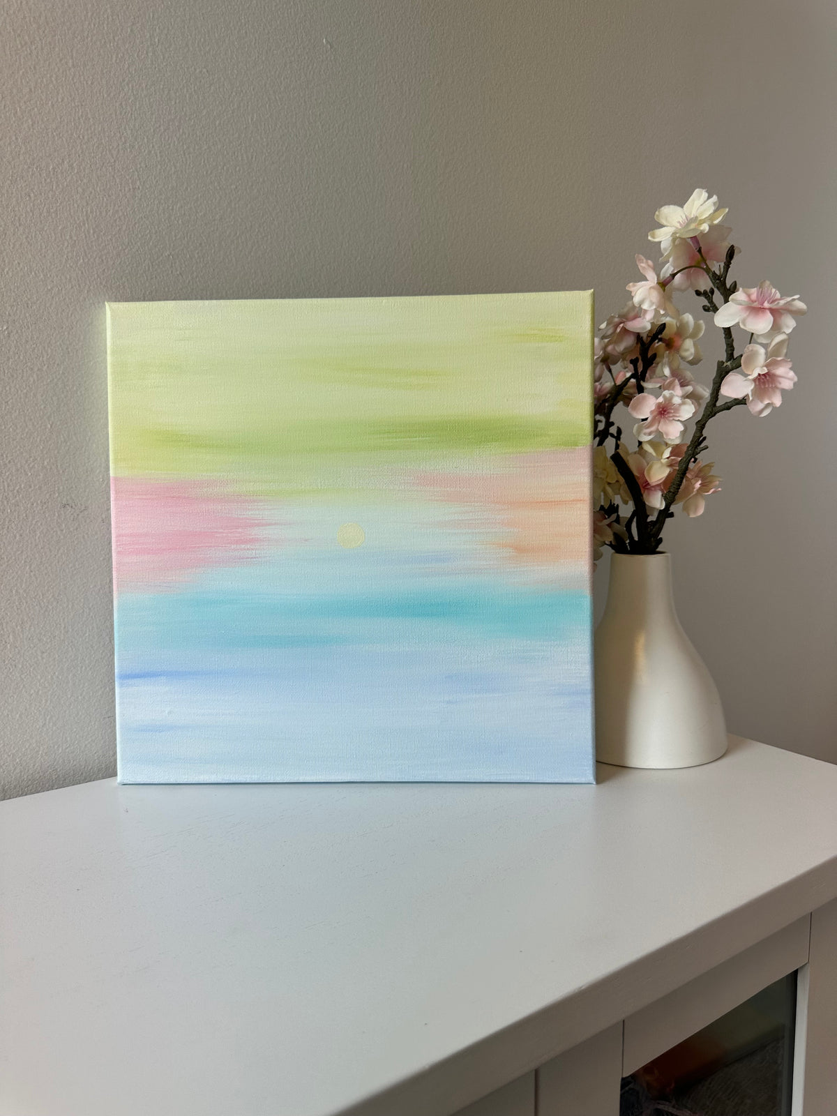 Whom the Son | Original Abstract Landscape Painting on Canvas | 12x12