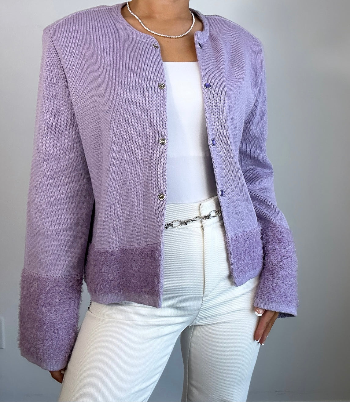 Vintage Lavender Kriss Made in Sweden Cardigan Jacket
