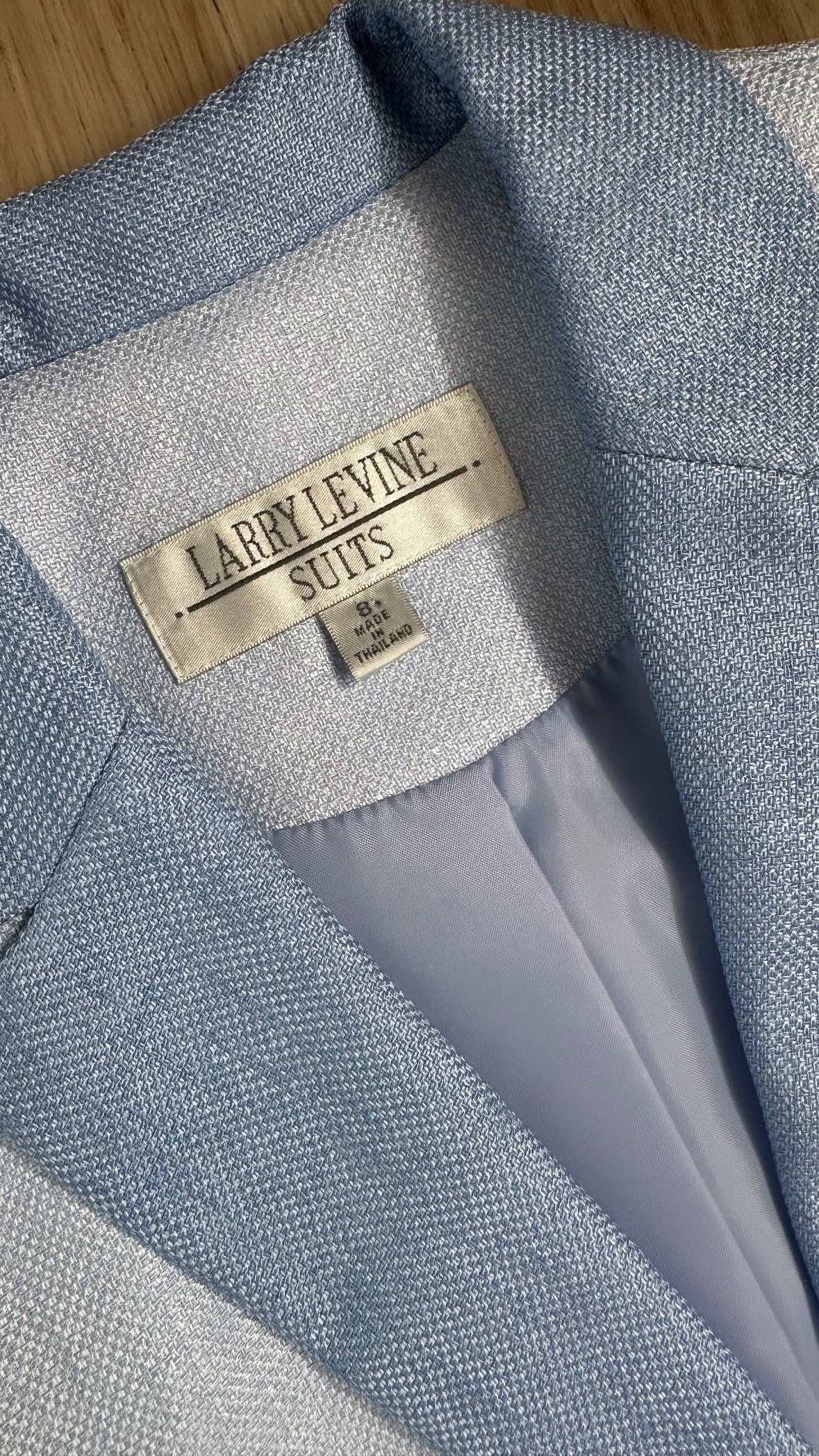 Vintage Light Blue Longline Larry Levine Blazer Jacket