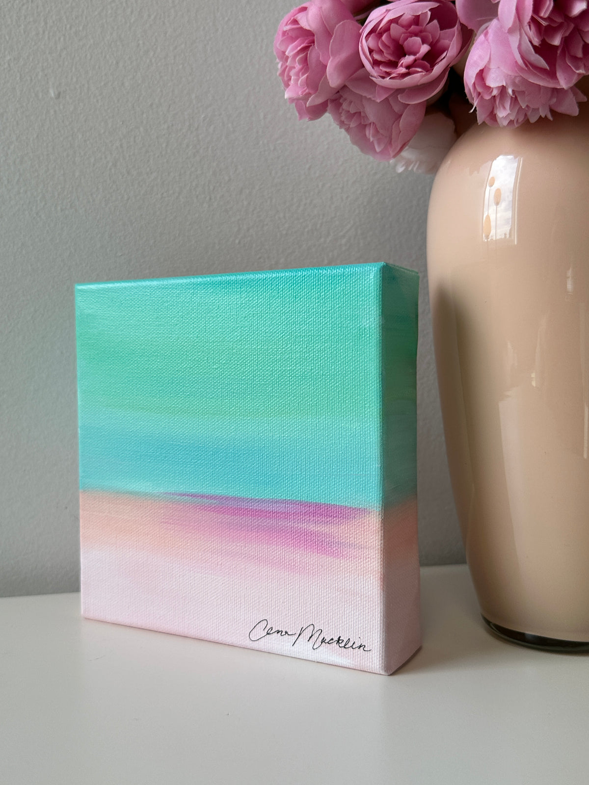 Resilience | Original Abstract Landscape Painting on Canvas | 6x6