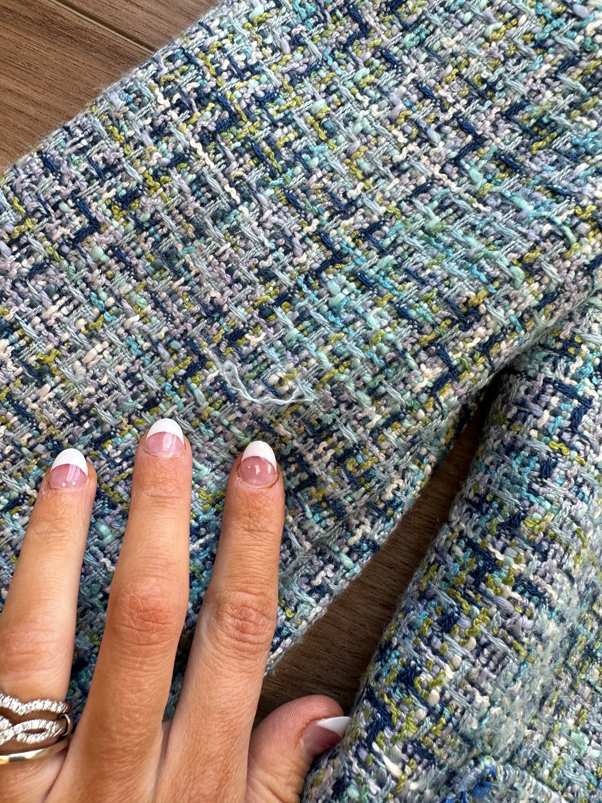 Y2k Vintage Blue Green Purple Tweed Dress Barn Blazer