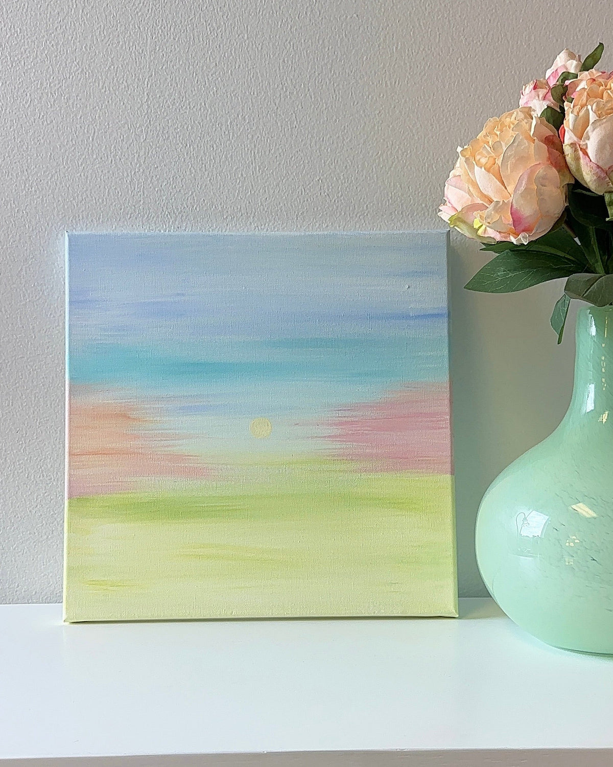Whom the Son | Original Abstract Landscape Painting on Canvas | 12x12
