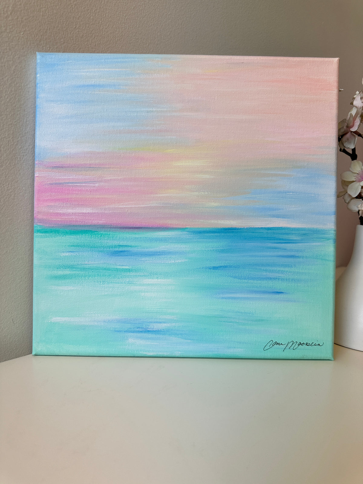 Recovered | Original Abstract Landscape Painting on Canvas | 12x12