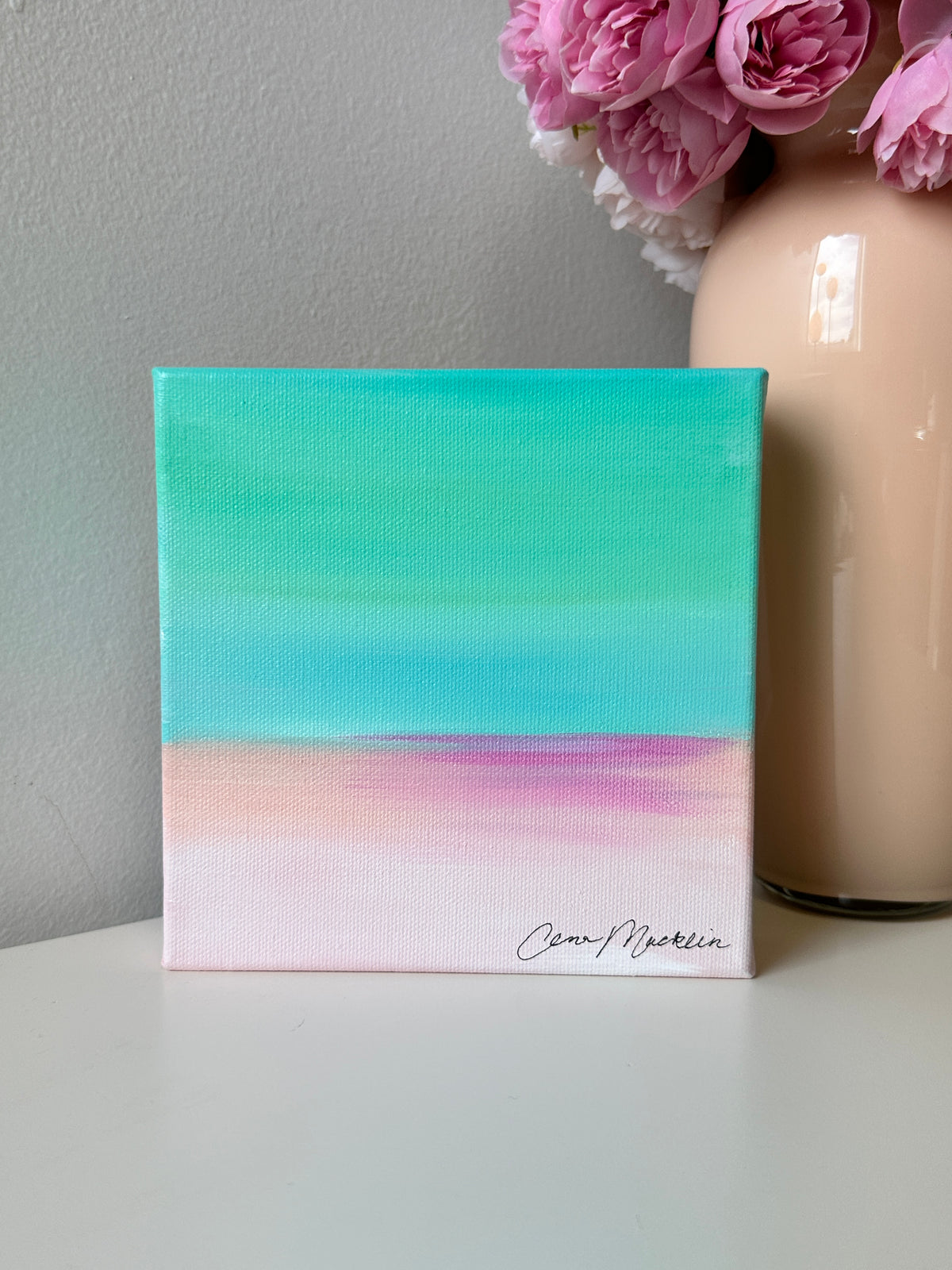 Resilience | Original Abstract Landscape Painting on Canvas | 6x6