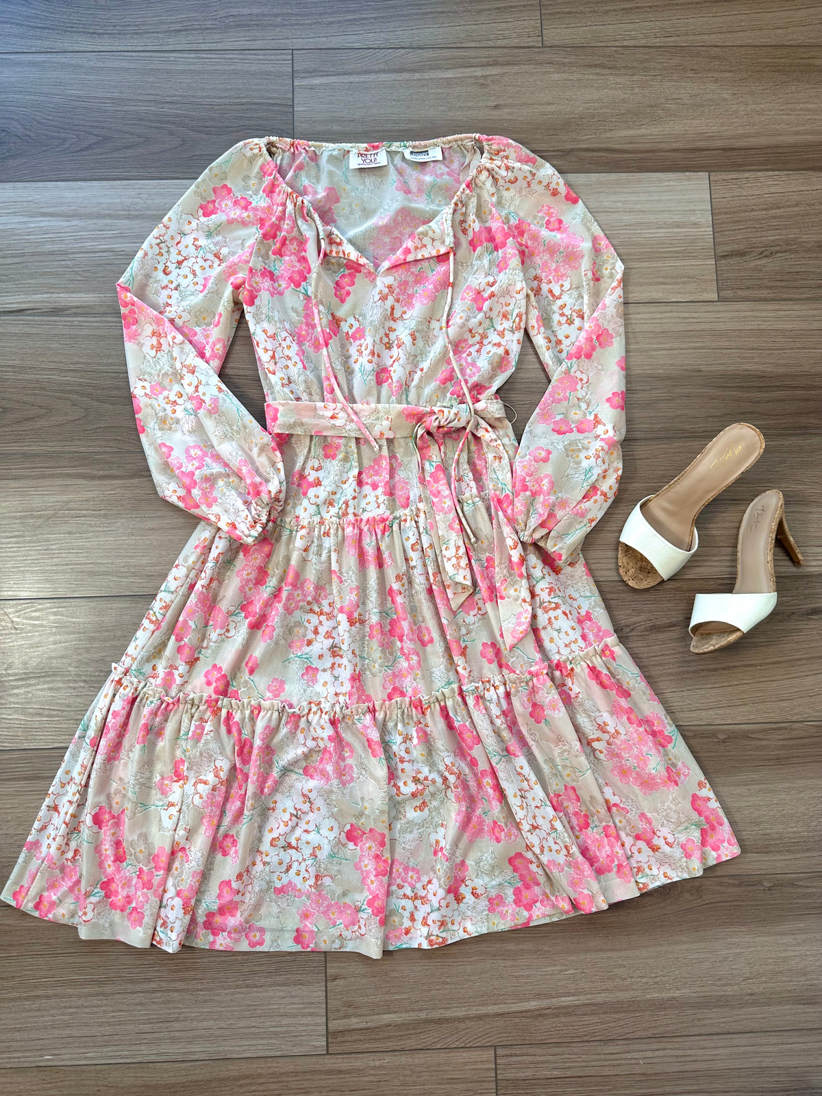 Vintage Pretty You! Sheer Floral Cherry Blossom Dress