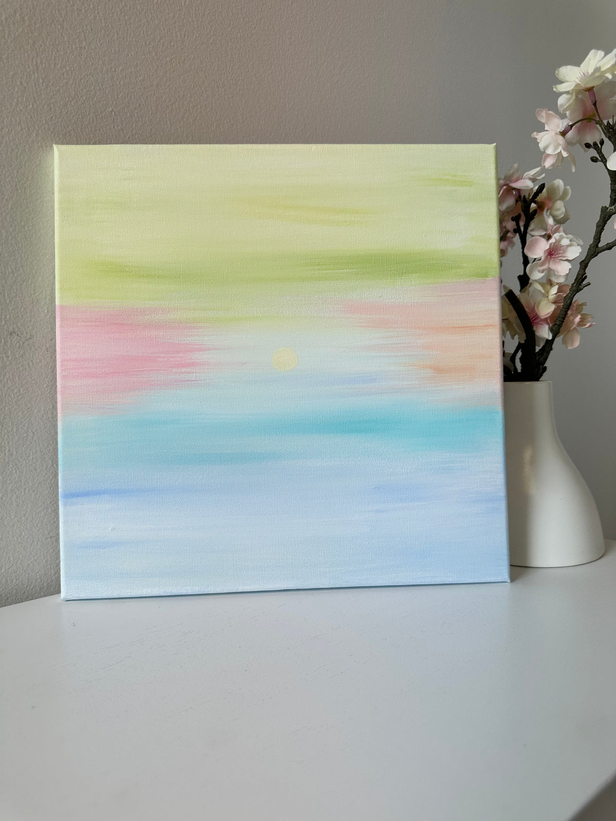 Whom the Son | Original Abstract Landscape Painting on Canvas | 12x12