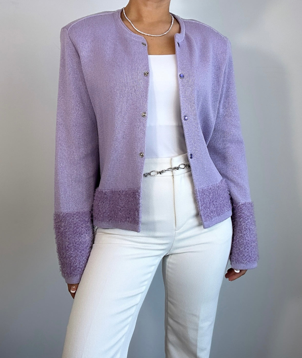 Vintage Lavender Kriss Made in Sweden Cardigan Jacket