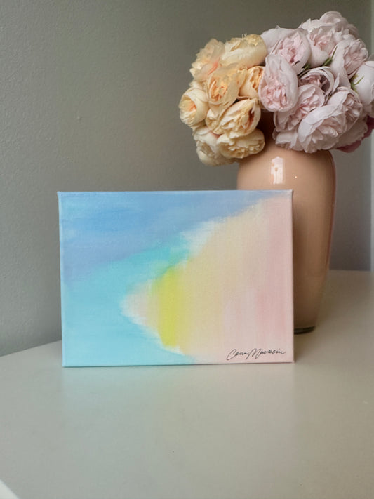 He Goes Before | Original Abstract Painting on Canvas | 6x8