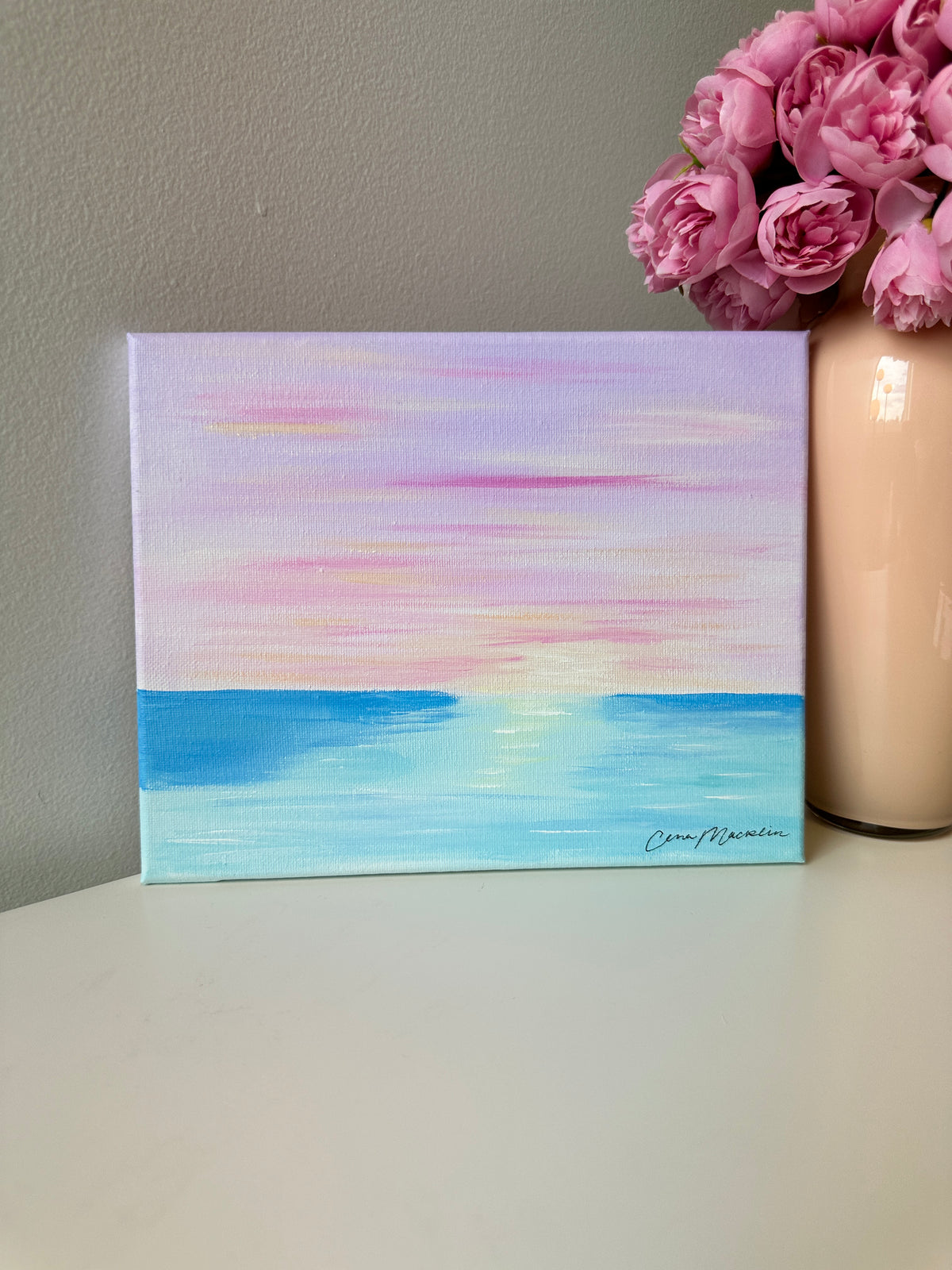 Surpasses | Original Abstract Landscape Painting on Canvas | 8x10