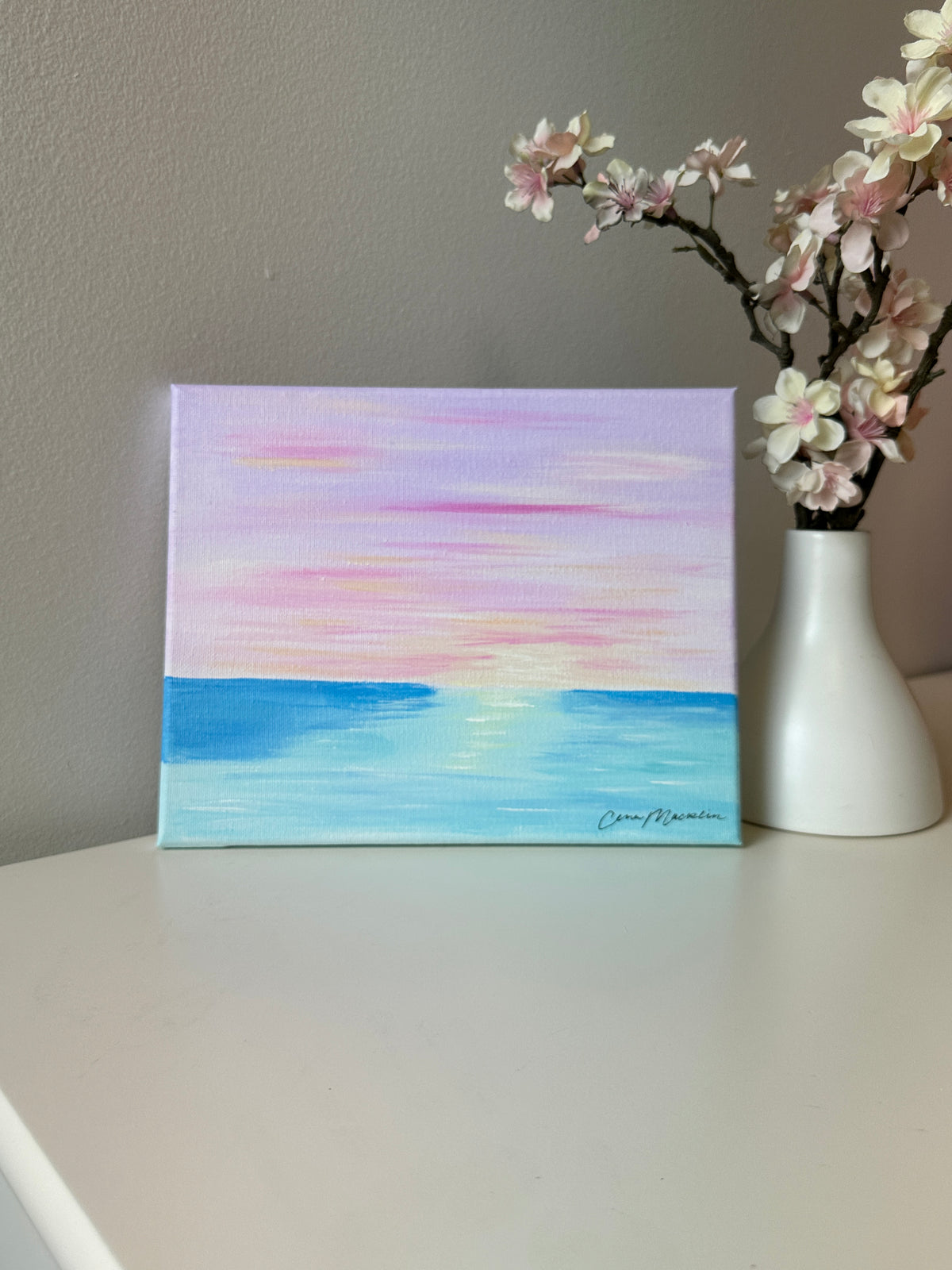 Surpasses | Original Abstract Landscape Painting on Canvas | 8x10