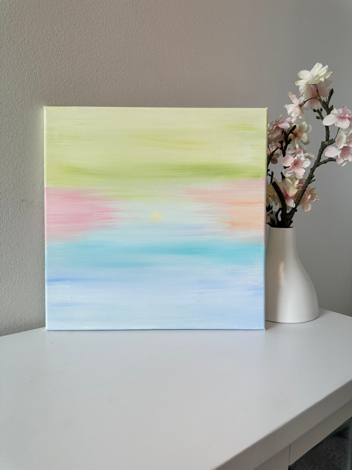 Whom the Son | Original Abstract Landscape Painting on Canvas | 12x12