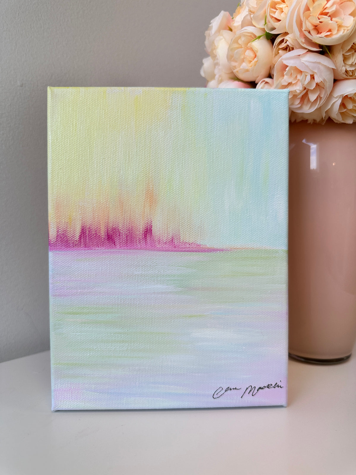 Fortify | Original Abstract Landscape Painting on Canvas | 6x8