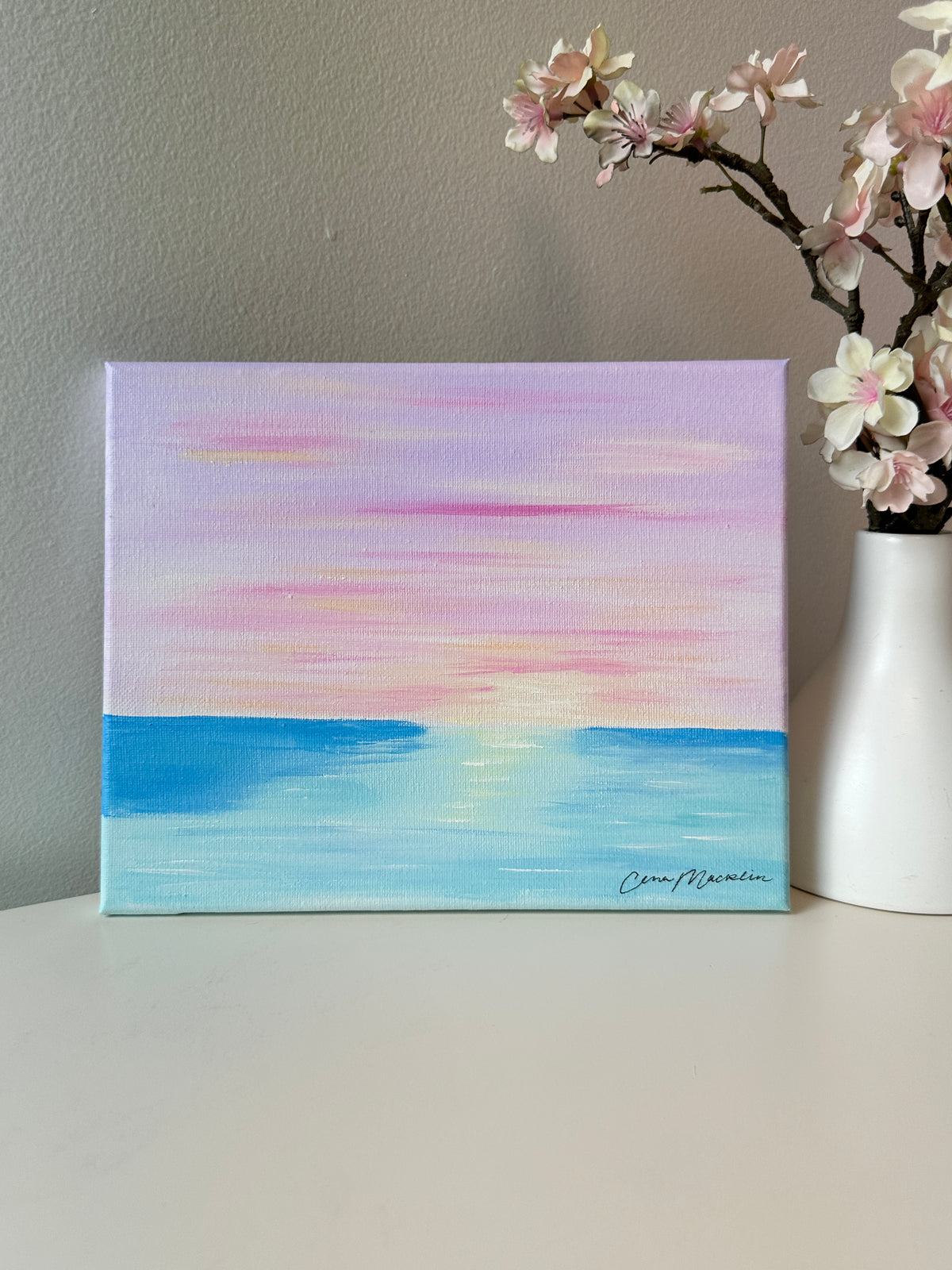 Surpasses | Original Abstract Landscape Painting on Canvas | 8x10