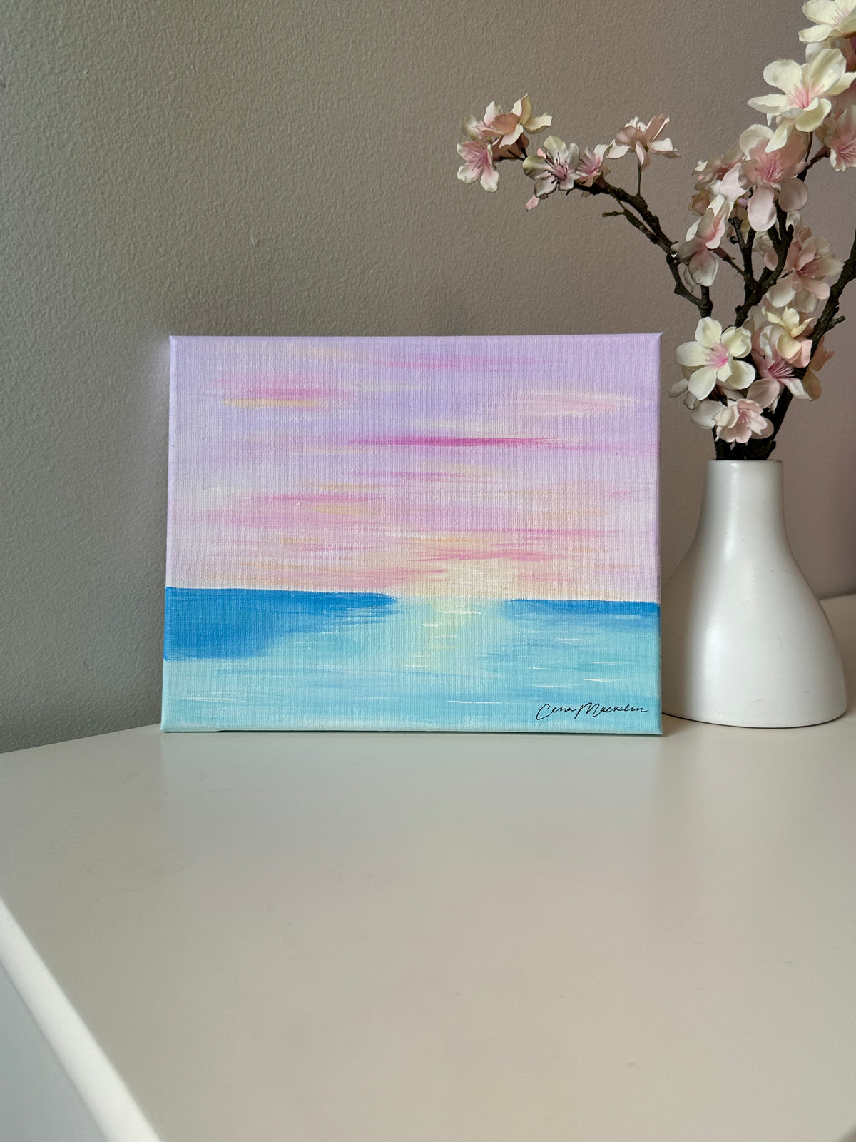 Surpasses | Original Abstract Landscape Painting on Canvas | 8x10
