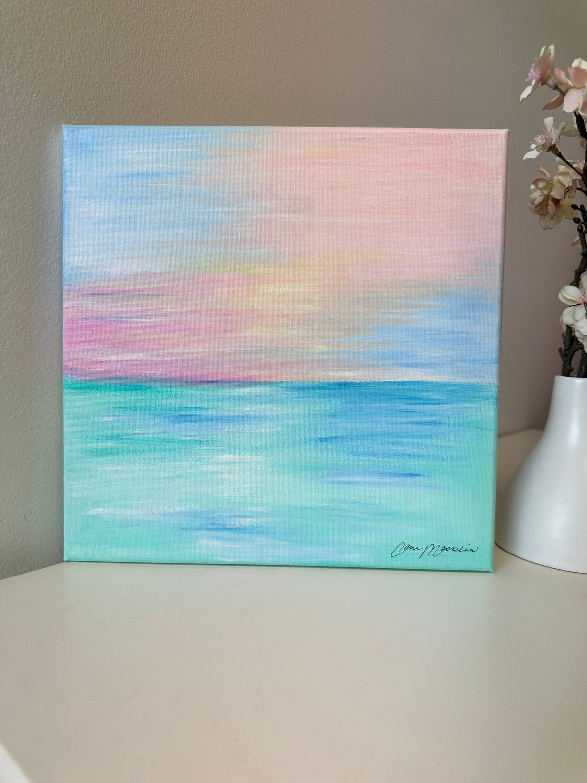 Recovered | Original Abstract Landscape Painting on Canvas | 12x12