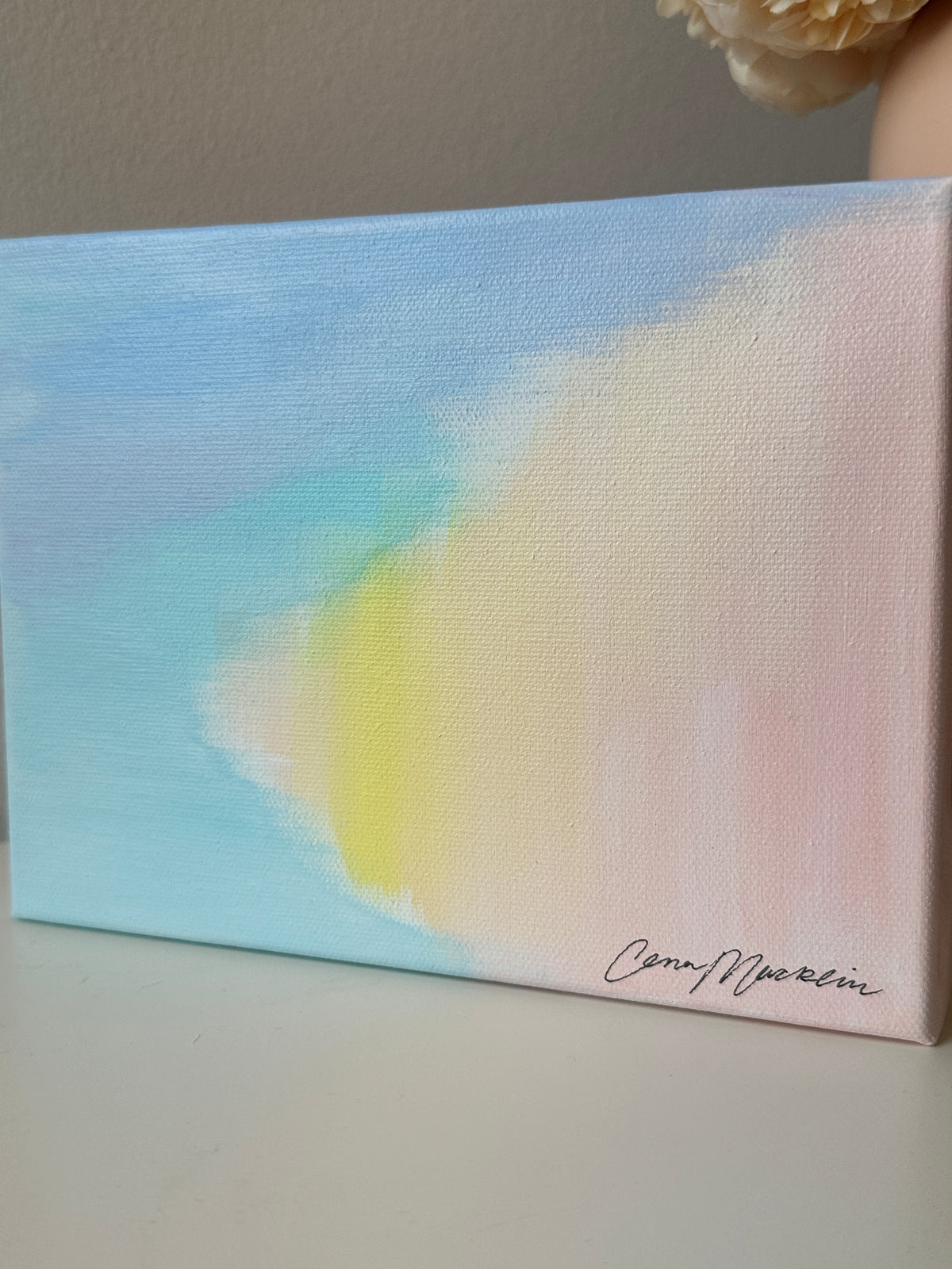 He Goes Before | Original Abstract Painting on Canvas | 6x8