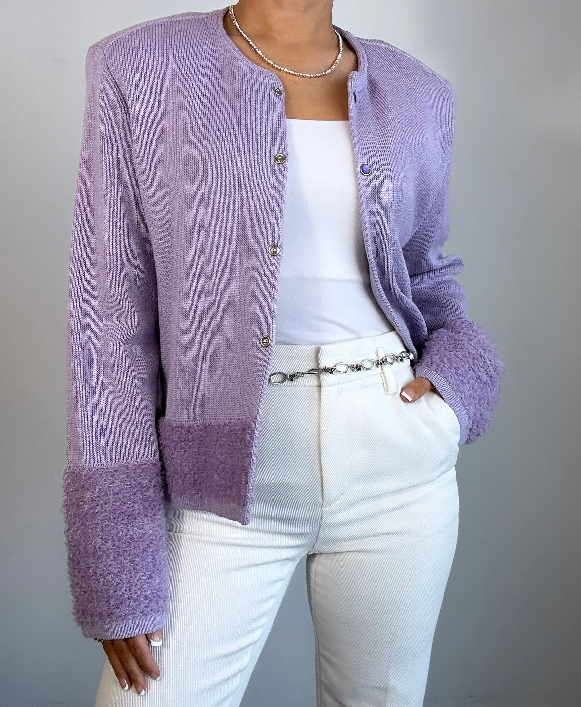 Vintage Lavender Kriss Made in Sweden Cardigan Jacket