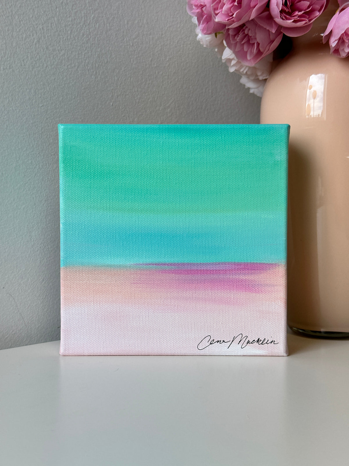 Resilience | Original Abstract Landscape Painting on Canvas | 6x6