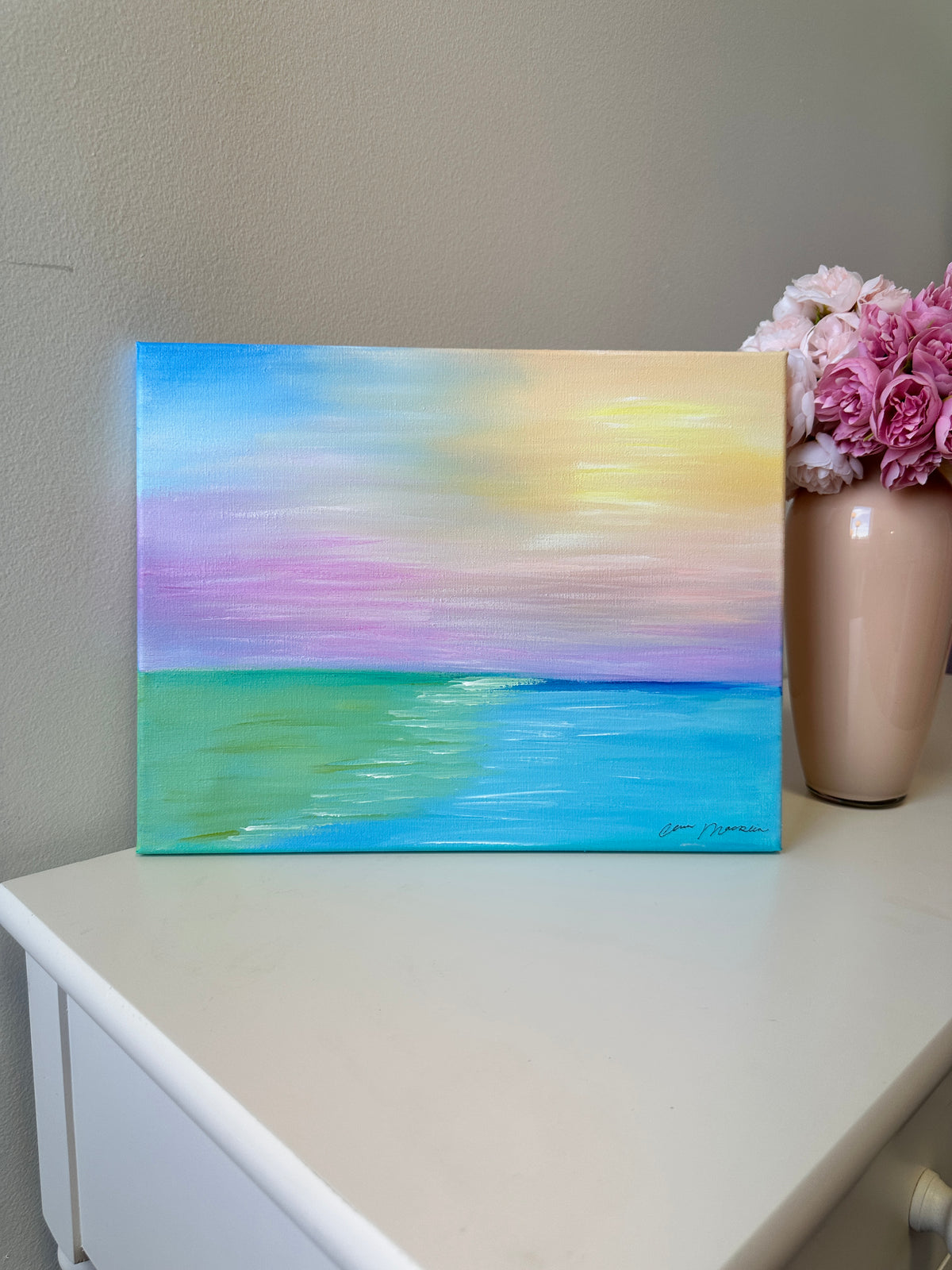 Rest Assured | Original Abstract Landscape Painting on Canvas | 11x14