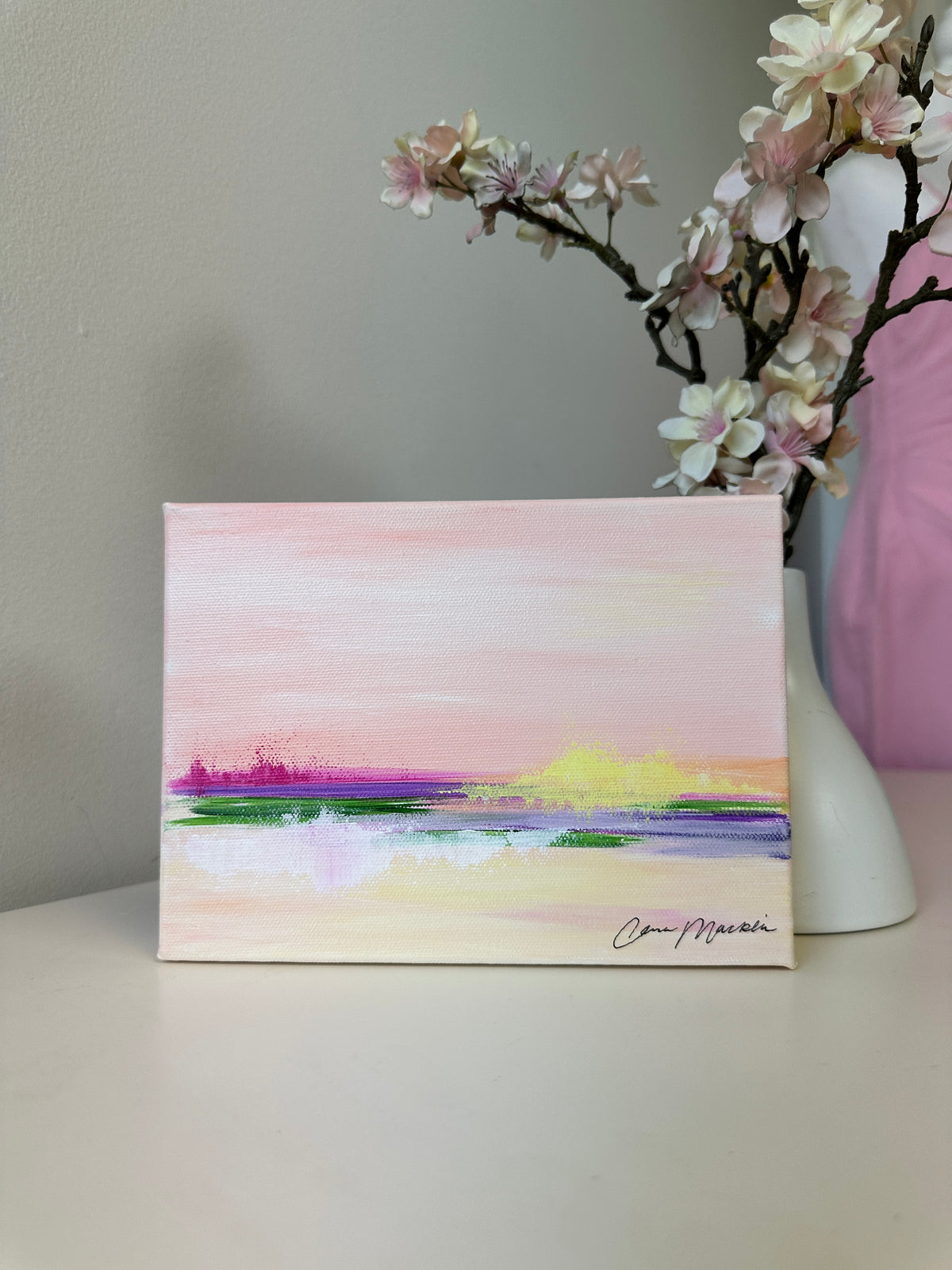 Sanctified | Original Abstract Landscape Painting on Canvas | 6x8
