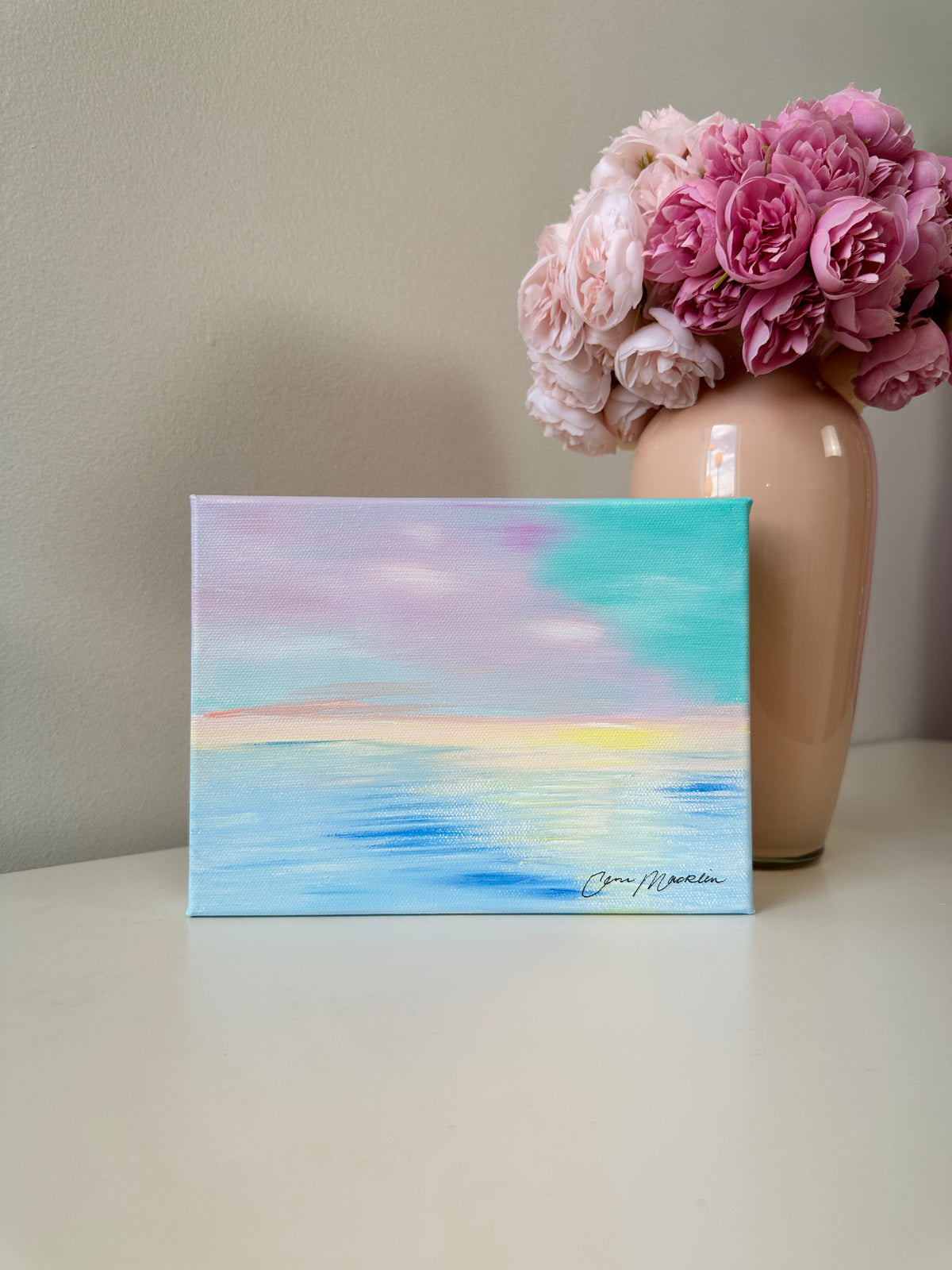 Remember When | Original Abstract Landscape Painting on Canvas | 6x8