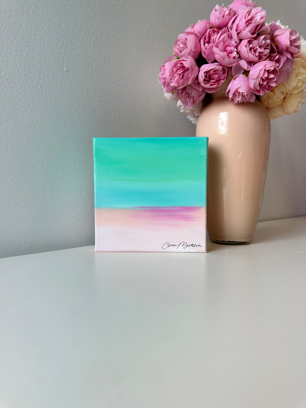 Resilience | Original Abstract Landscape Painting on Canvas | 6x6