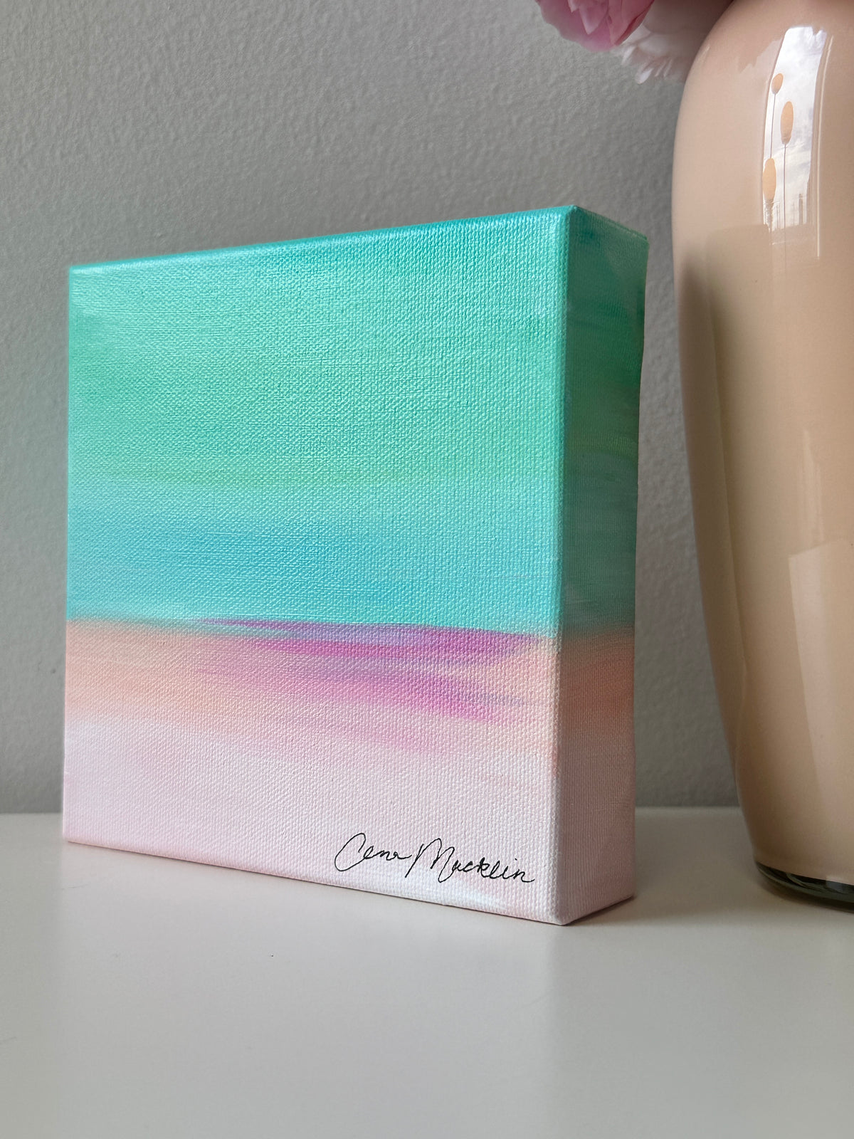 Resilience | Original Abstract Landscape Painting on Canvas | 6x6