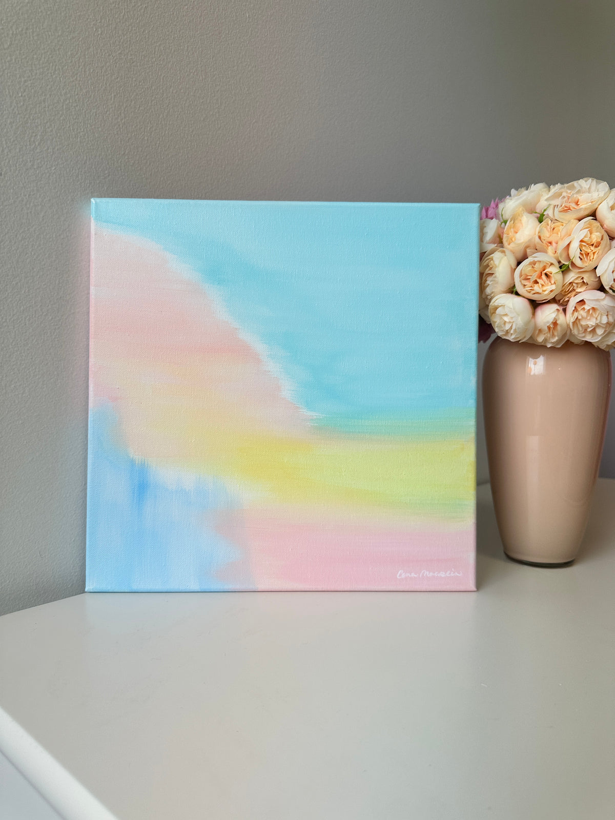 Red Sea | Original Abstract Acrylic Painting on Canvas | 12x12