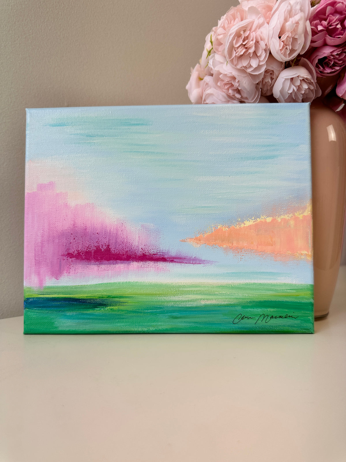 Obedience | Original Abstract Landscape Painting on Canvas | 8x10