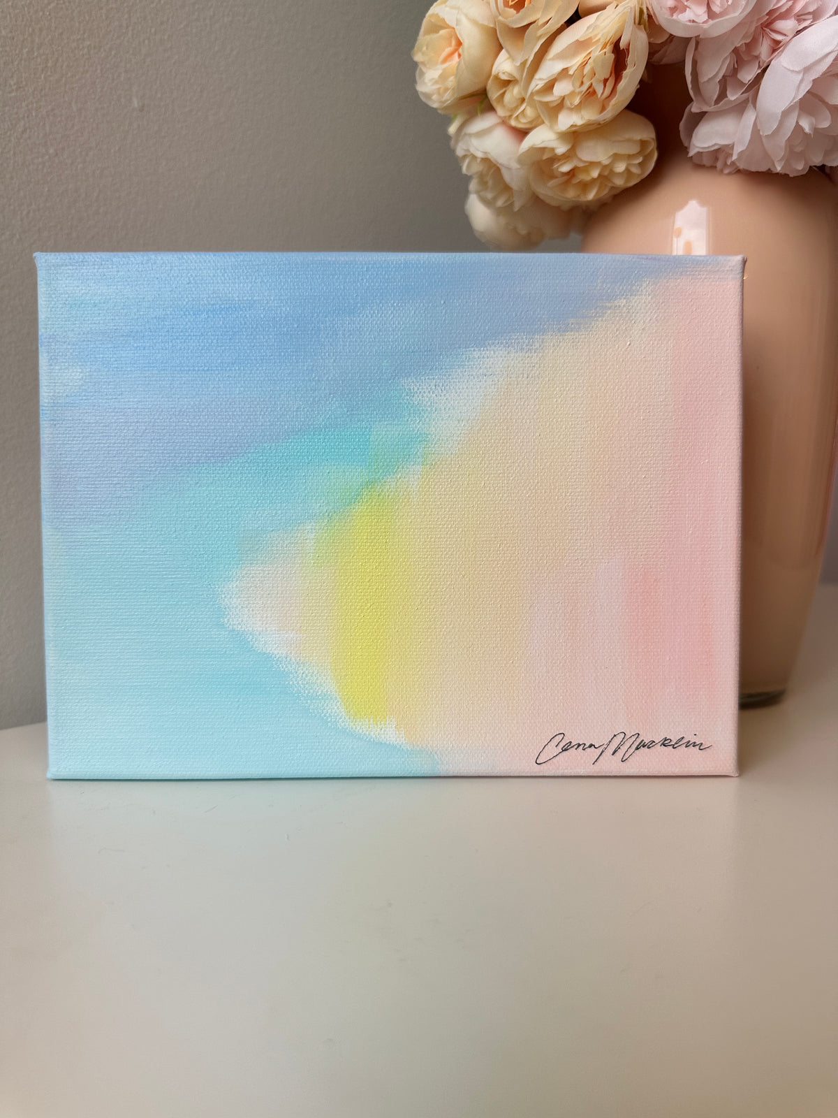 He Goes Before | Original Abstract Painting on Canvas | 6x8