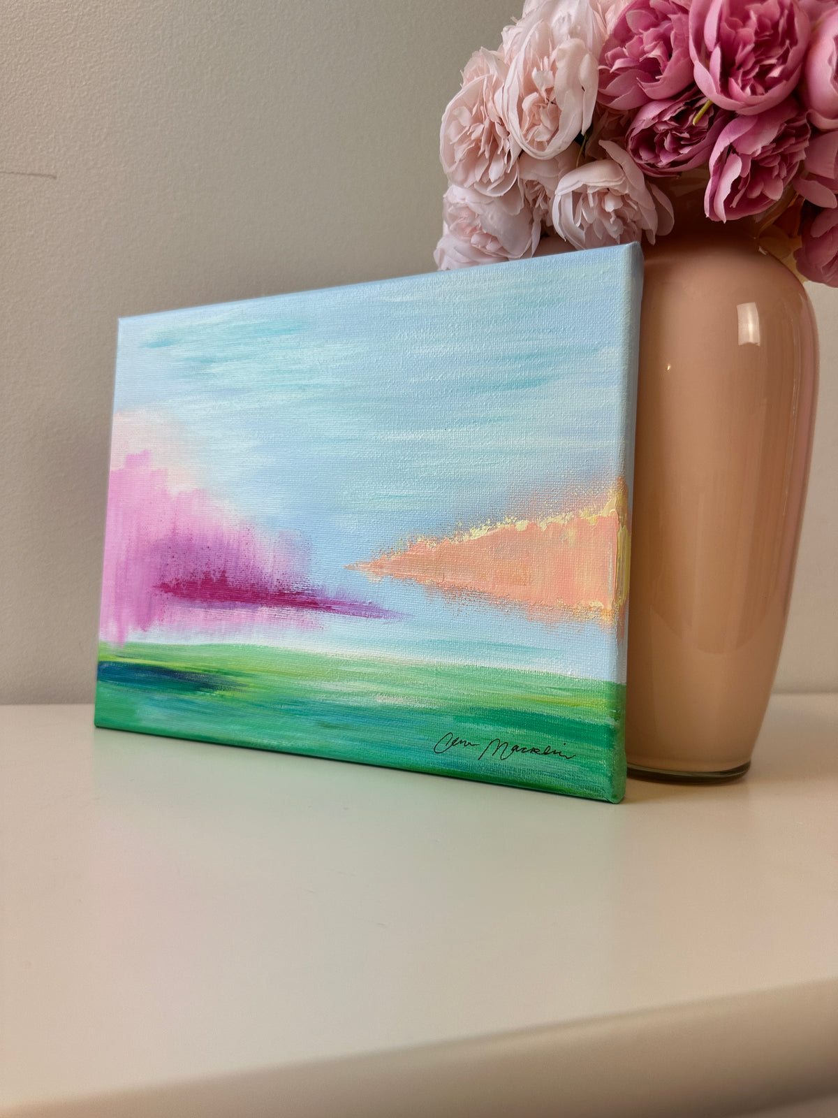 Obedience | Original Abstract Landscape Painting on Canvas | 8x10