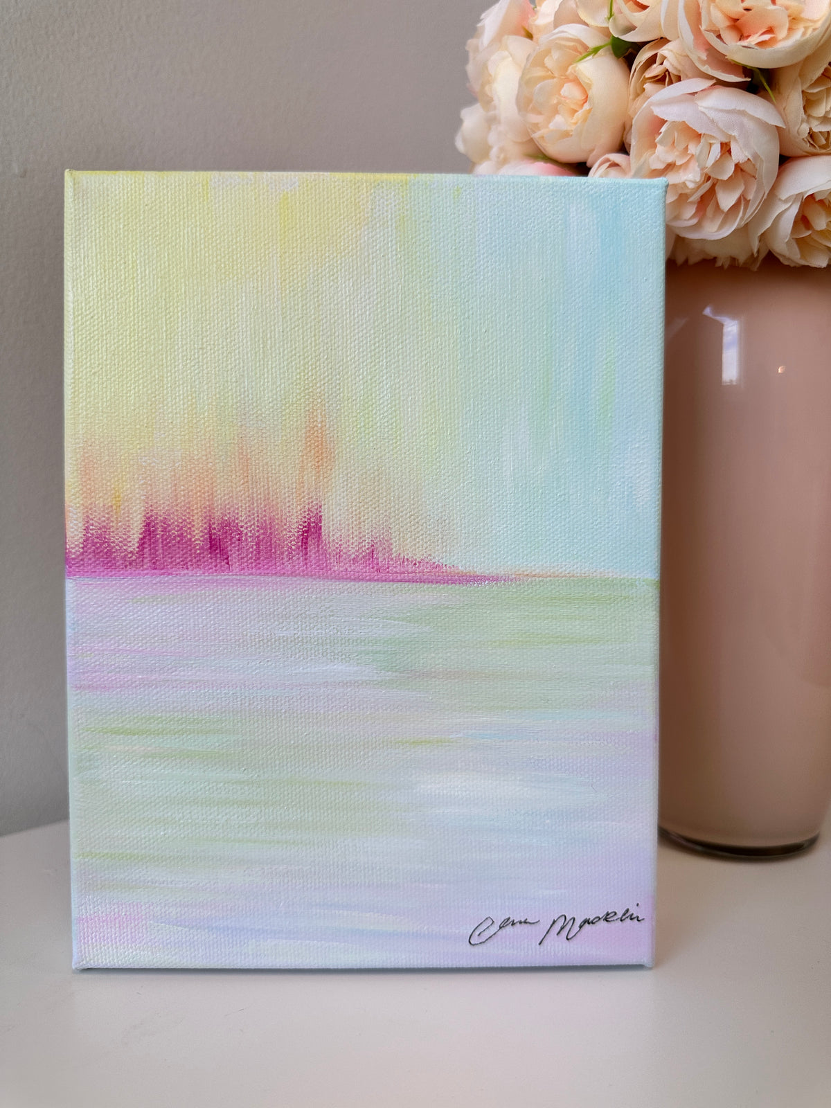 Fortify | Original Abstract Landscape Painting on Canvas | 6x8