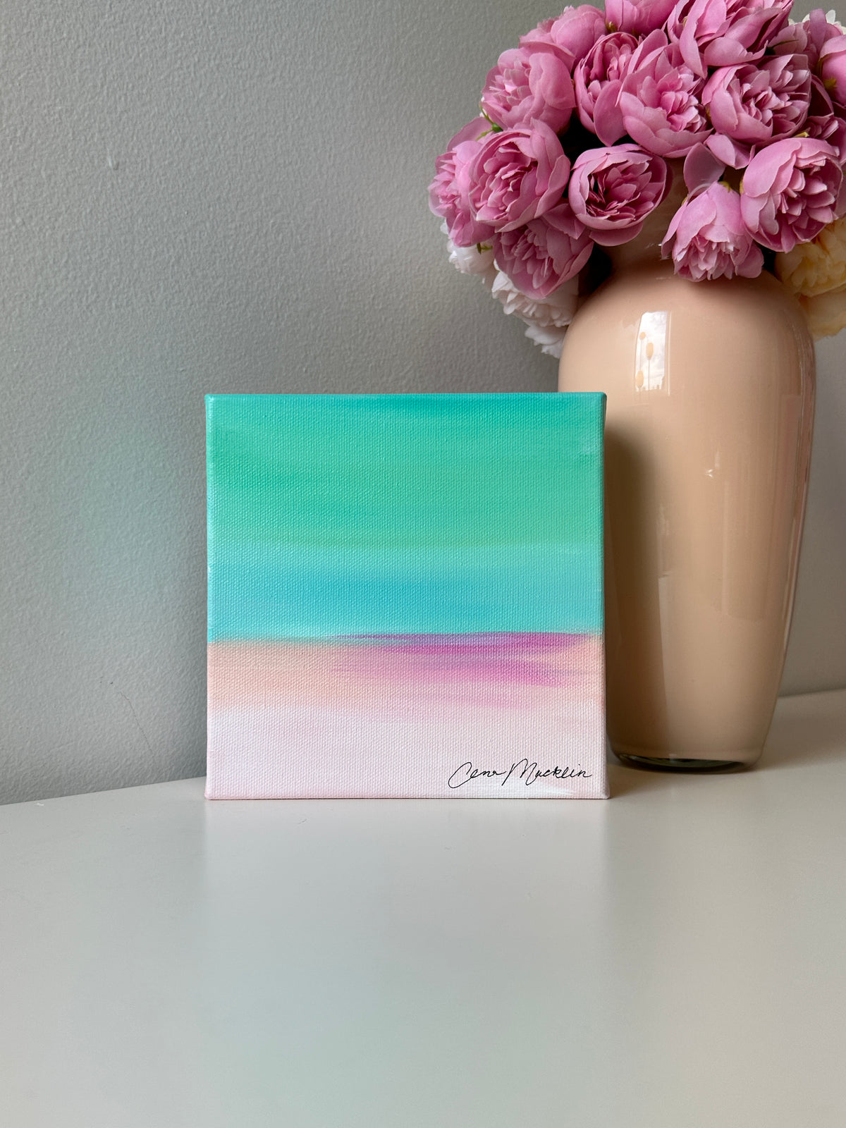 Resilience | Original Abstract Landscape Painting on Canvas | 6x6