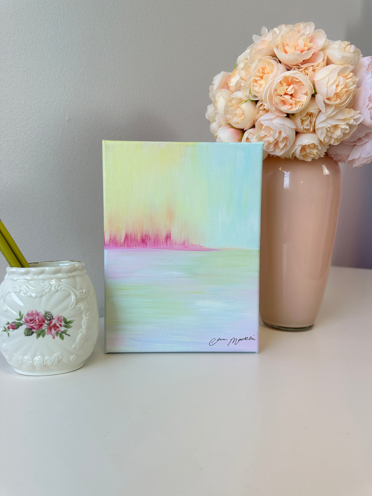 Fortify | Original Abstract Landscape Painting on Canvas | 6x8