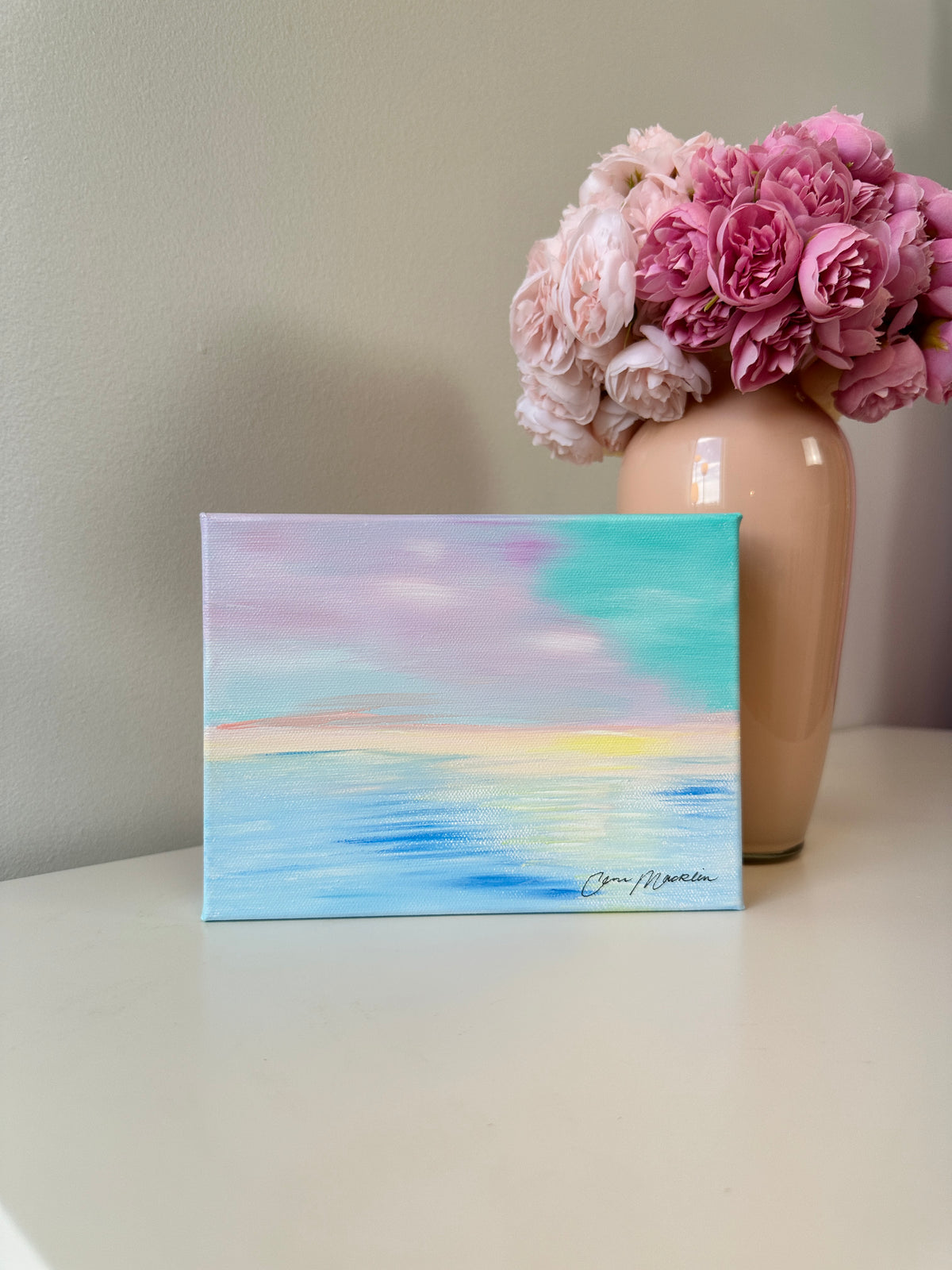 Remember When | Original Abstract Landscape Painting on Canvas | 6x8