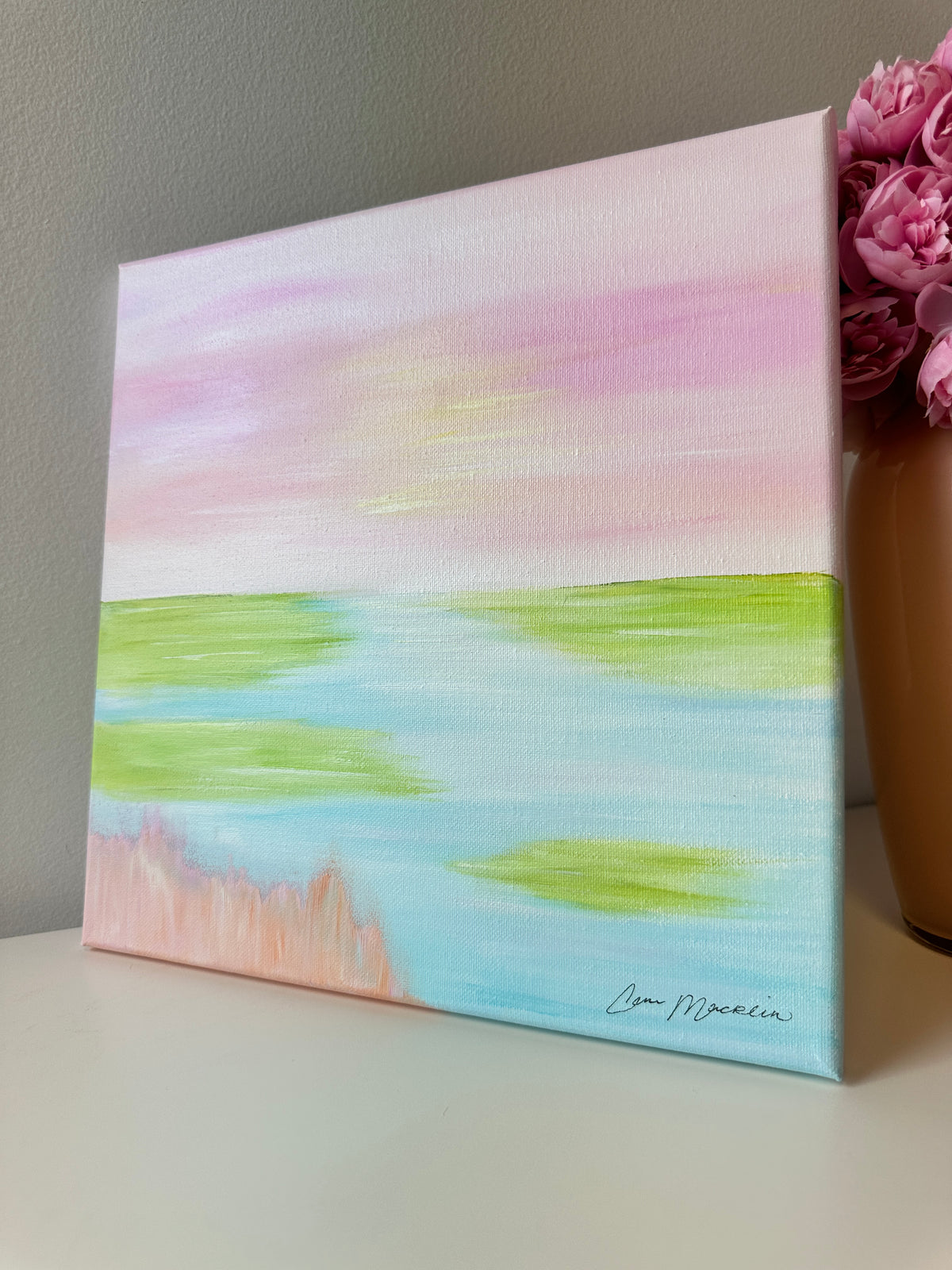 The Meeting Place | Original Abstract Landscape Painting on Canvas | 12x12