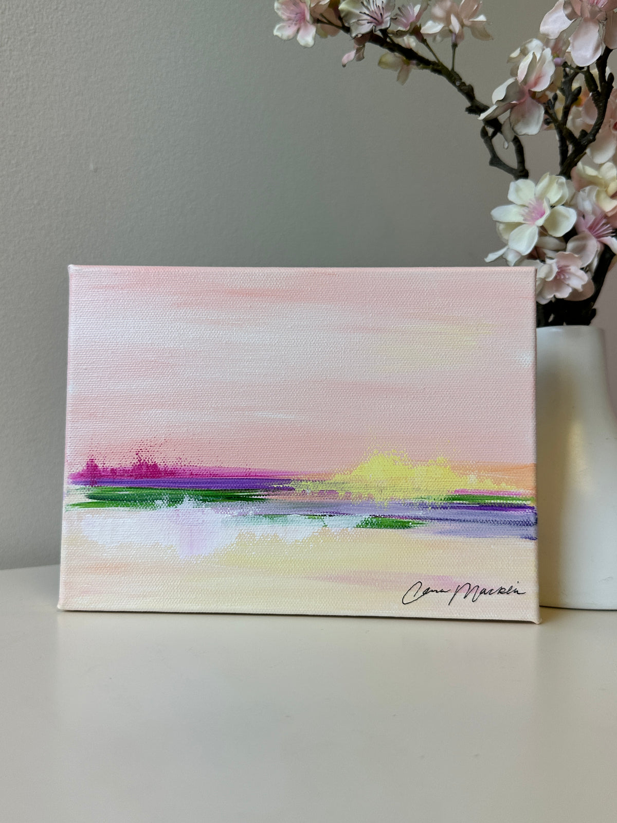 Sanctified | Original Abstract Landscape Painting on Canvas | 6x8