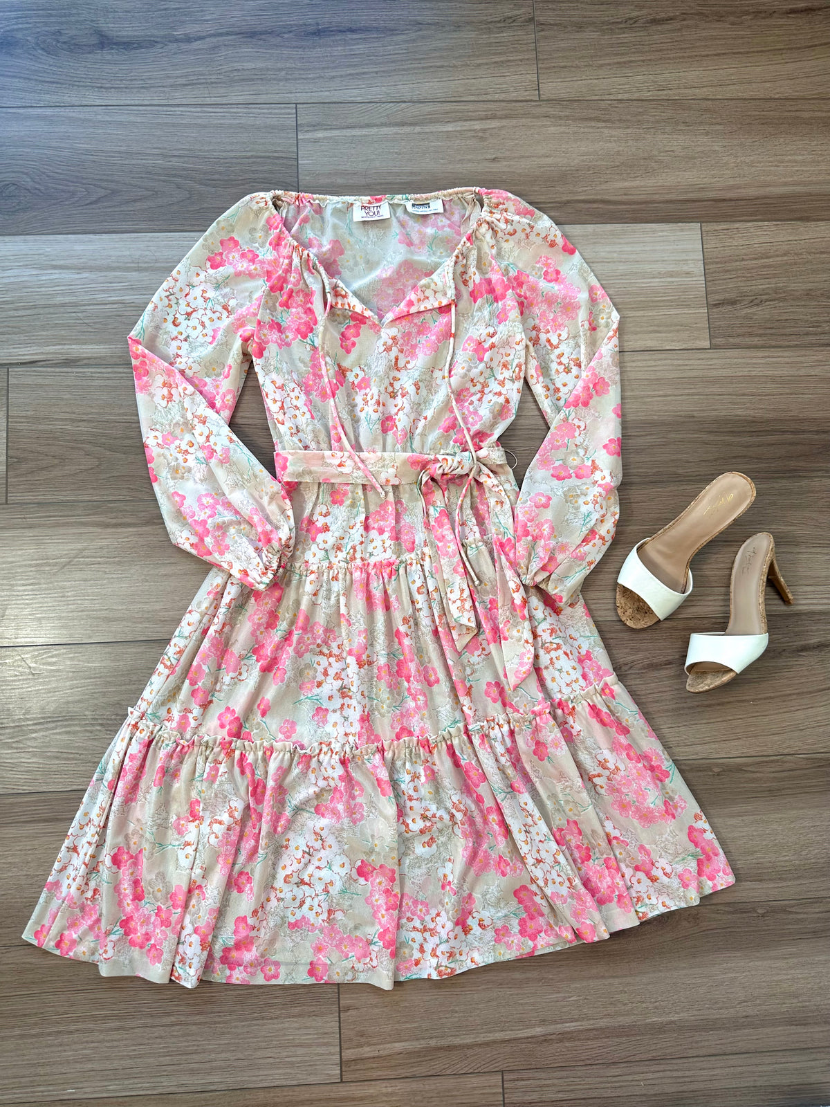 Vintage Pretty You! Sheer Floral Cherry Blossom Dress
