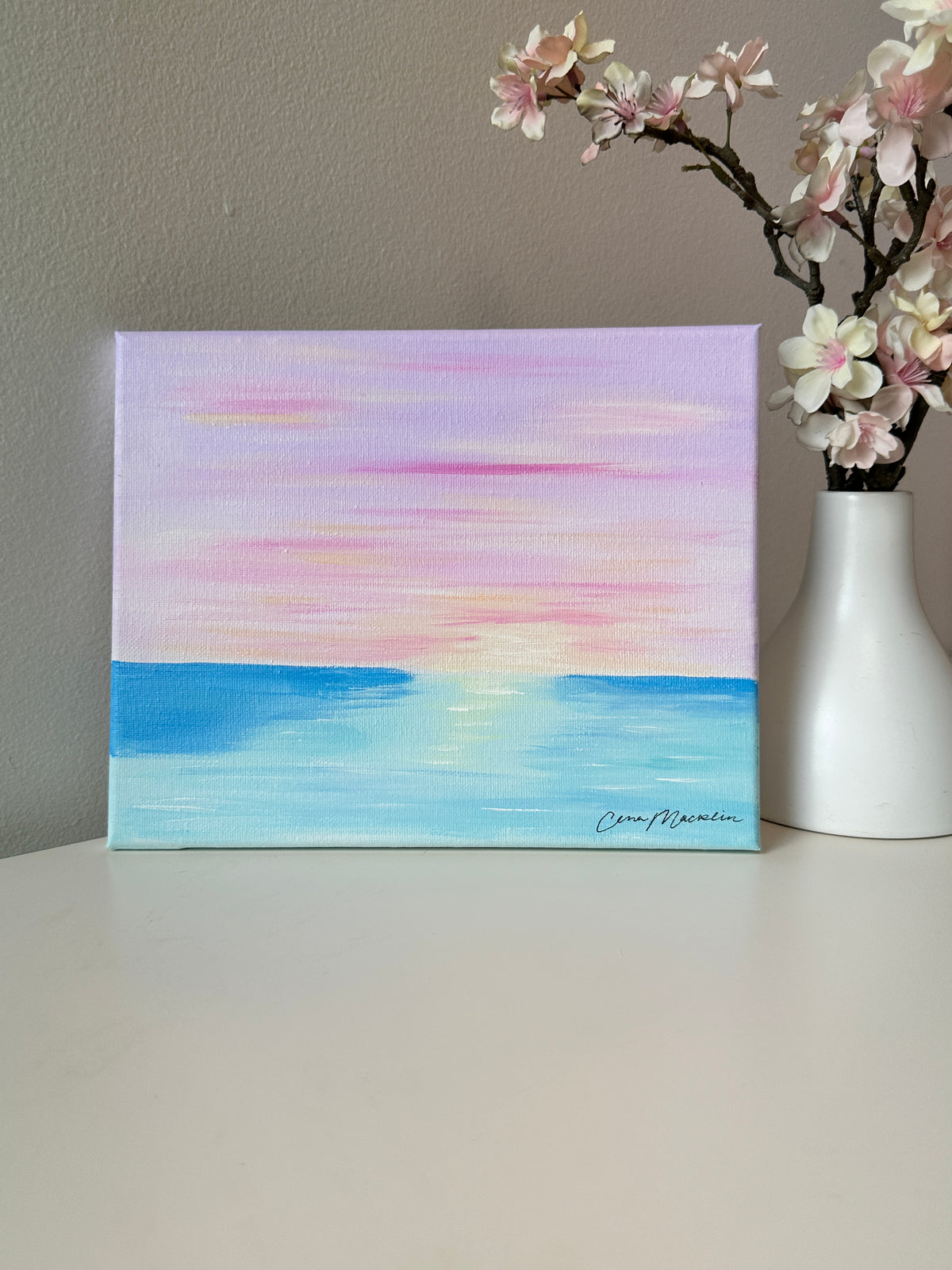 Surpasses | Original Abstract Landscape Painting on Canvas | 8x10