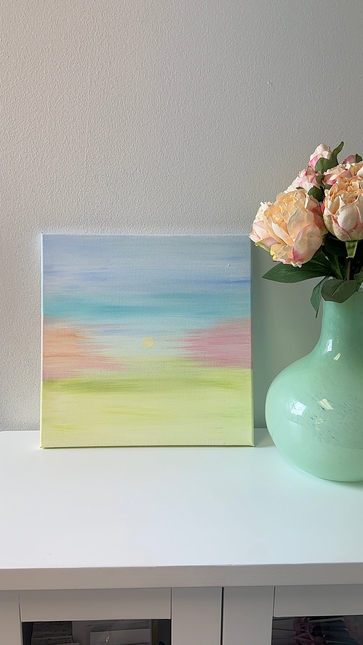 Whom the Son | Original Abstract Landscape Painting on Canvas | 12x12