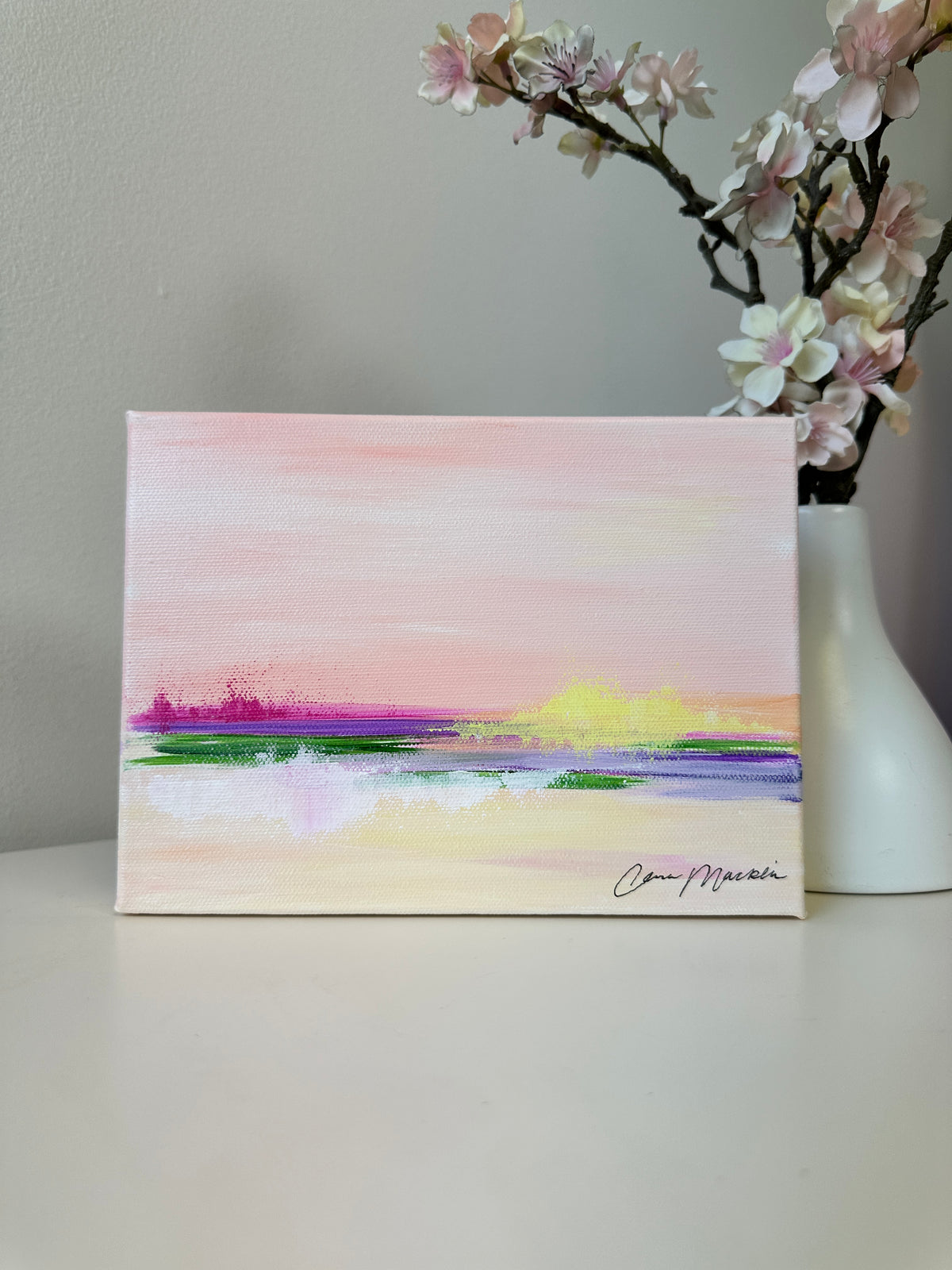 Sanctified | Original Abstract Landscape Painting on Canvas | 6x8