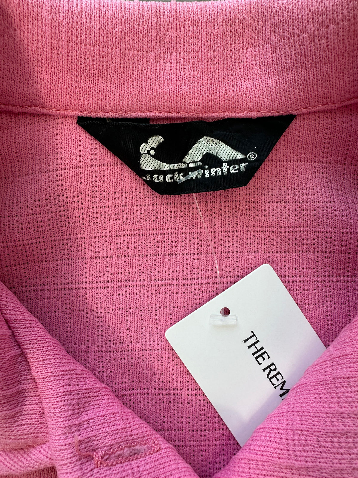 1970s Vintage Jack Winter Pink white Double Knit Poly Jacket