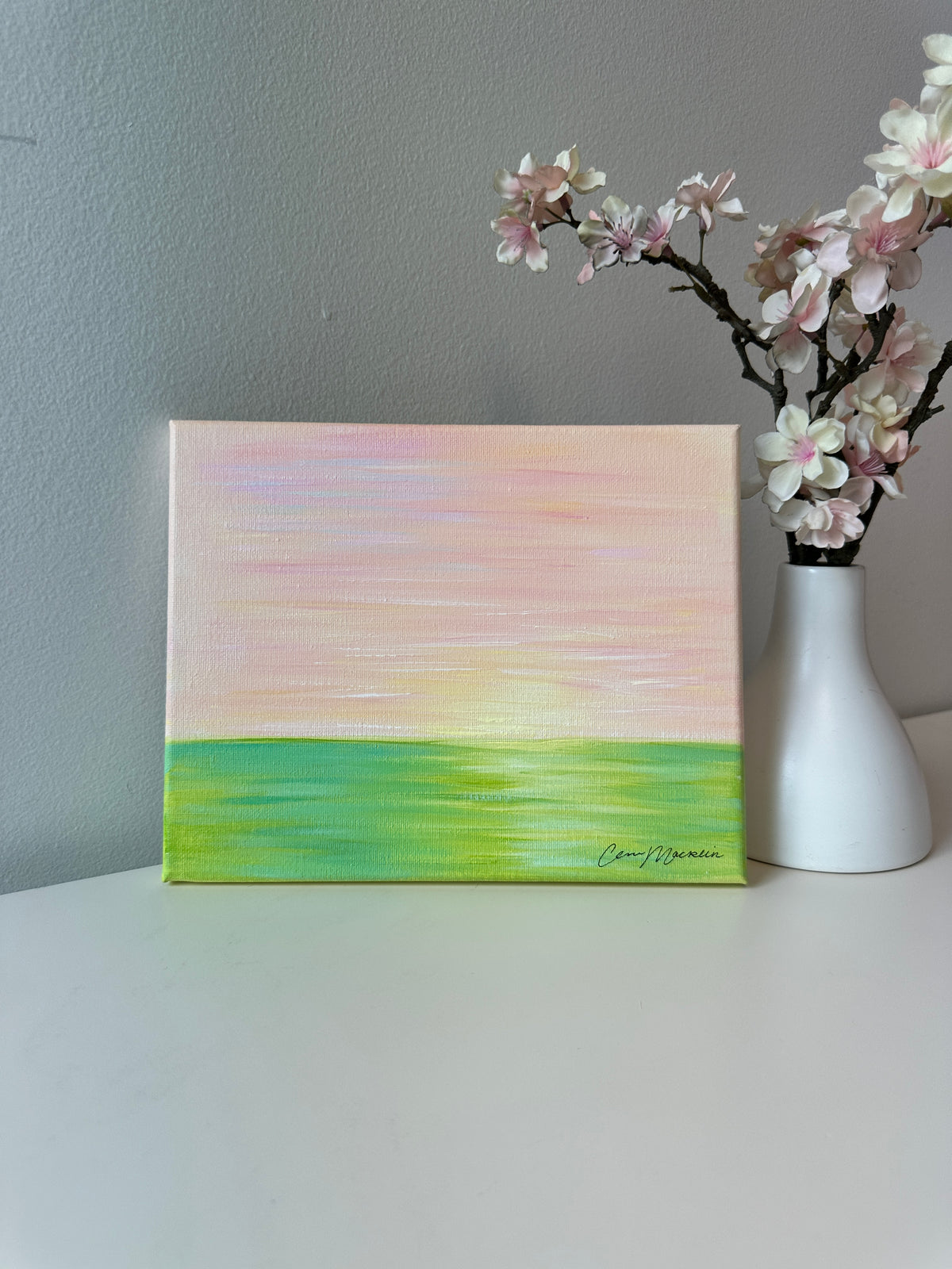 More To Come | Original Abstract Landscape Painting on Canvas | 8x10