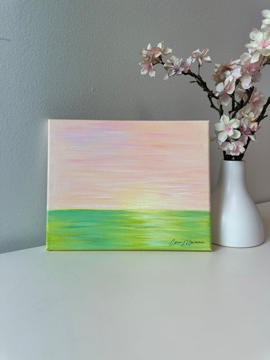 More To Come | Original Abstract Landscape Painting on Canvas | 8x10