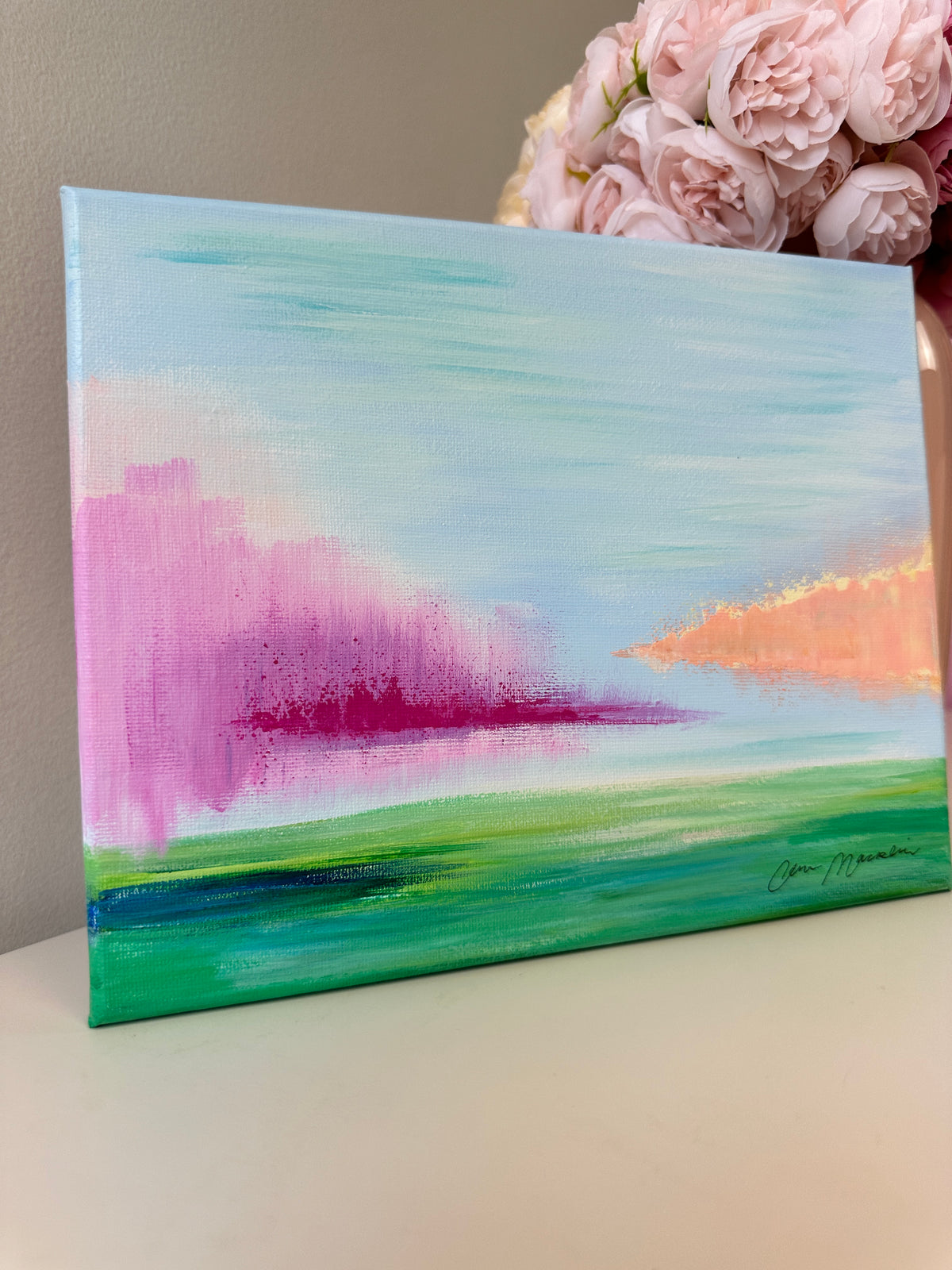 Obedience | Original Abstract Landscape Painting on Canvas | 8x10