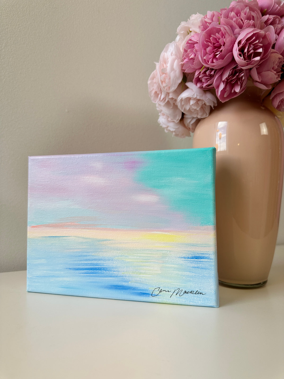 Remember When | Original Abstract Landscape Painting on Canvas | 6x8