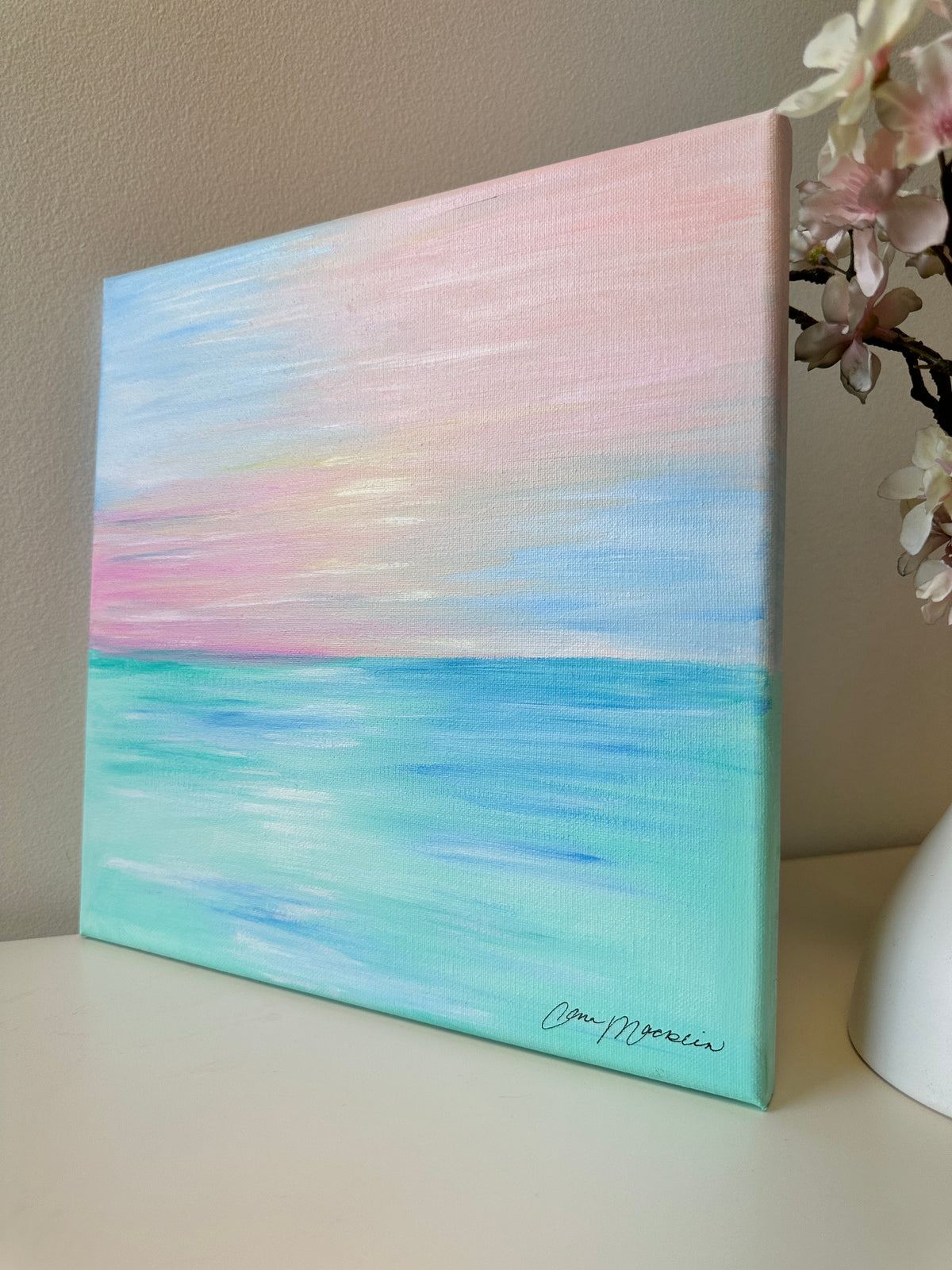 Recovered | Original Abstract Landscape Painting on Canvas | 12x12